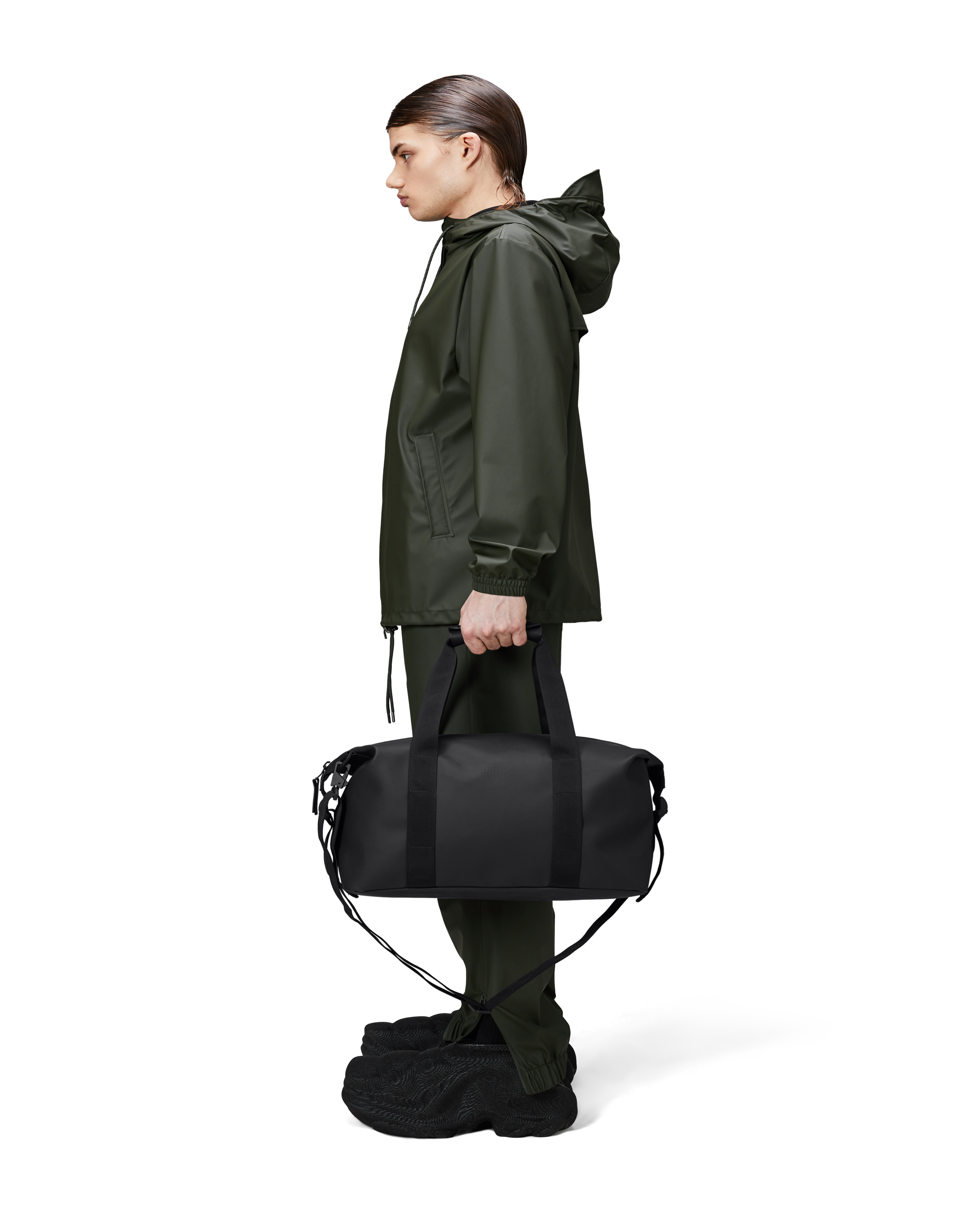 Rains Hilo Small Weekend Bag - Lightweight Waterproof Travel Duffel for Gym, Work & Weekend Getaways