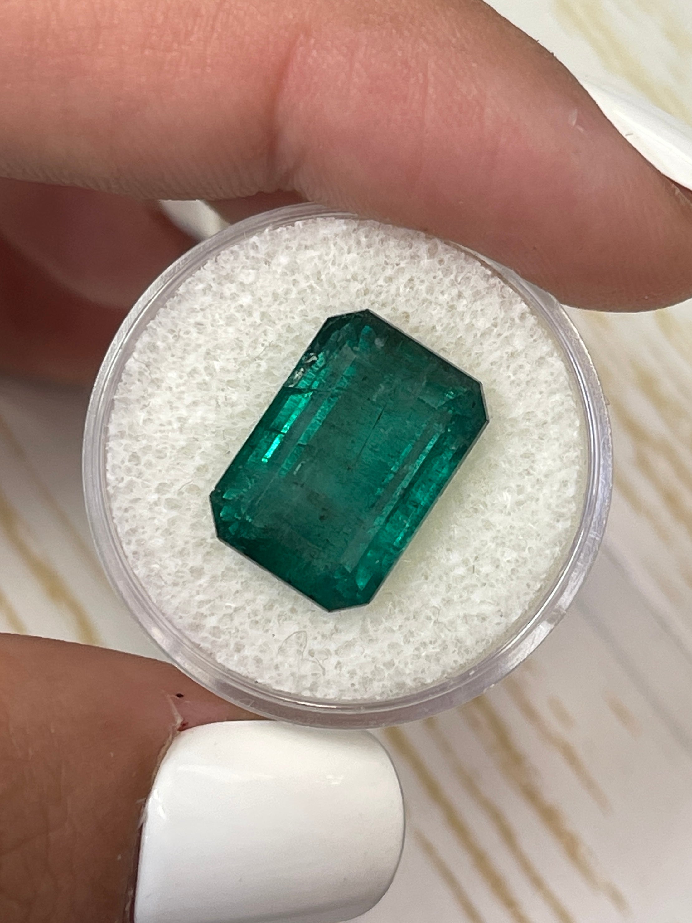 10.99 Carat Natural Zambian Emerald - 15x11mm Elongated Deep Green Loose Gemstone for Jewelry Making & Engagement Rings