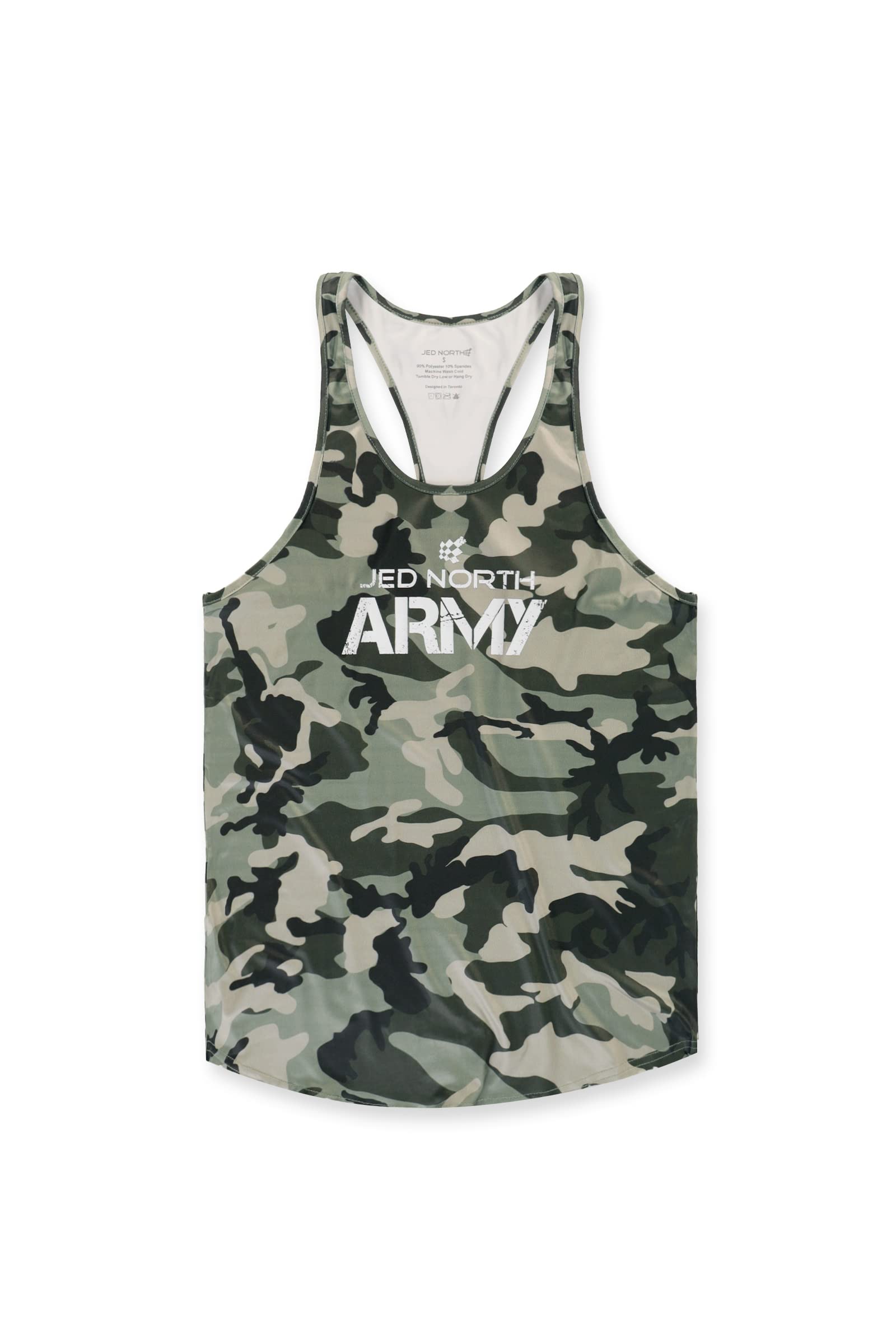 Jed North Men's Graphic Bodybuilding Tank Tops - Camo Pattern Gym Stringers & Racerback Workout Shirts for Weightlifting & Bodybuilding | Perfect for Gym, Fitness Training & Muscle Show