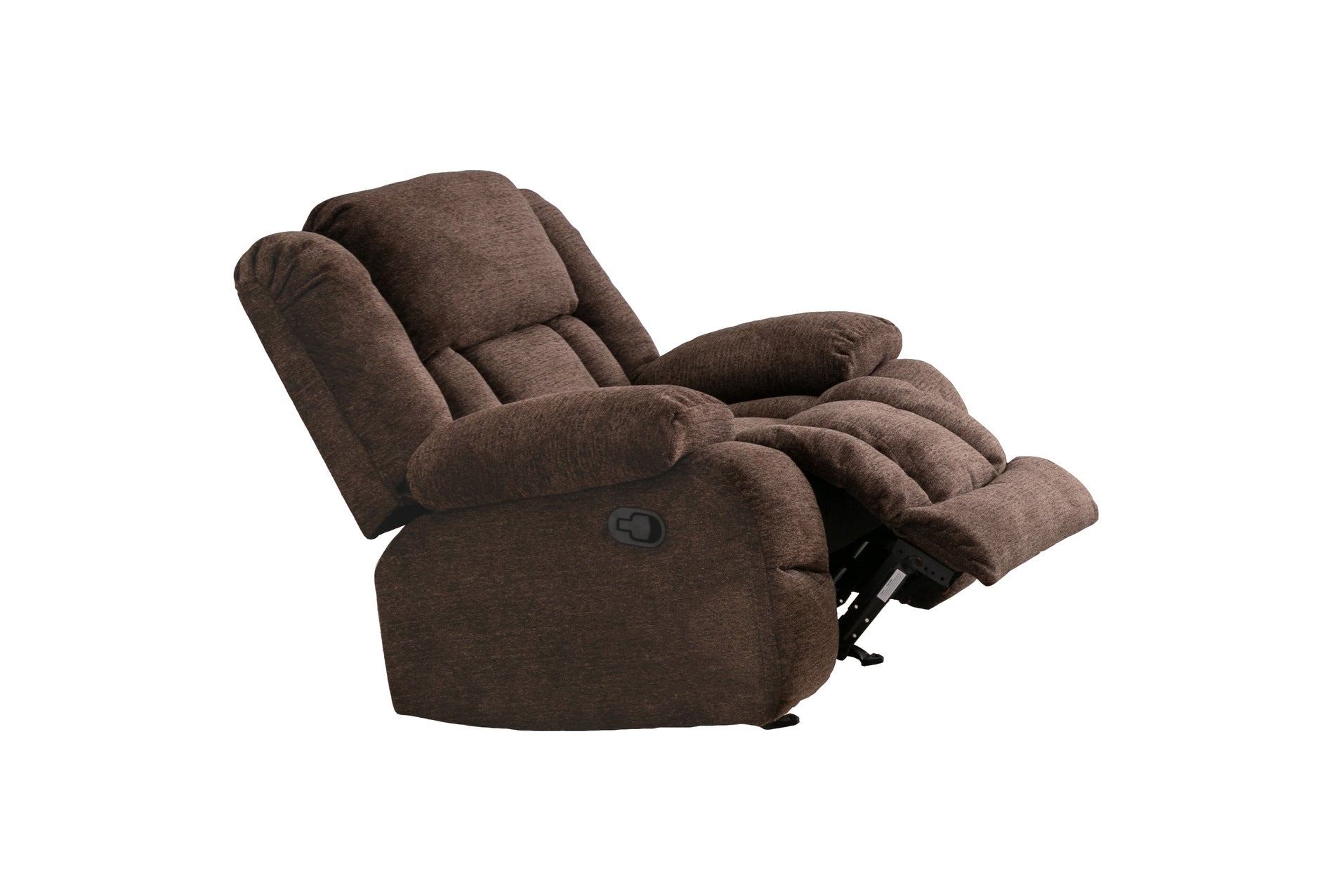 Brown Presley Collection 3-Piece Reclining Sofa Set - Comfortable Leather Living Room Furniture for Home Theater & Family Relaxation
