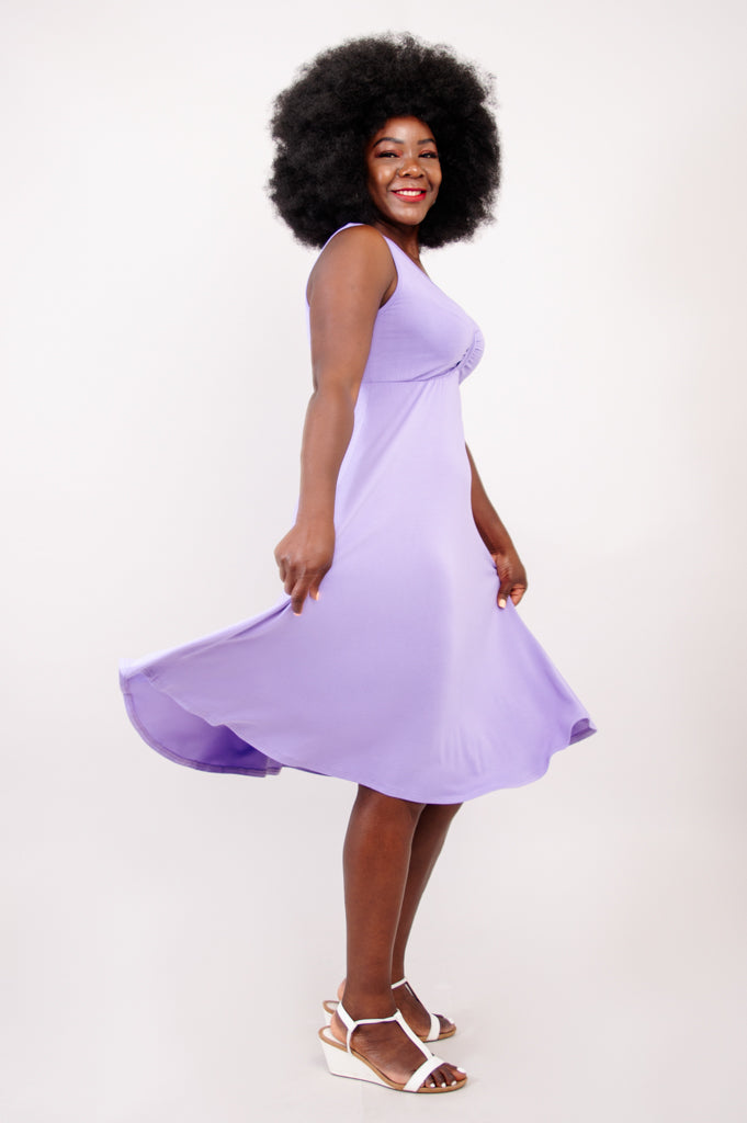 Genesis Women's Lavender Bamboo Dress - Soft, Breathable & Eco-Friendly for Summer, Casual Wear & Outdoor Activities