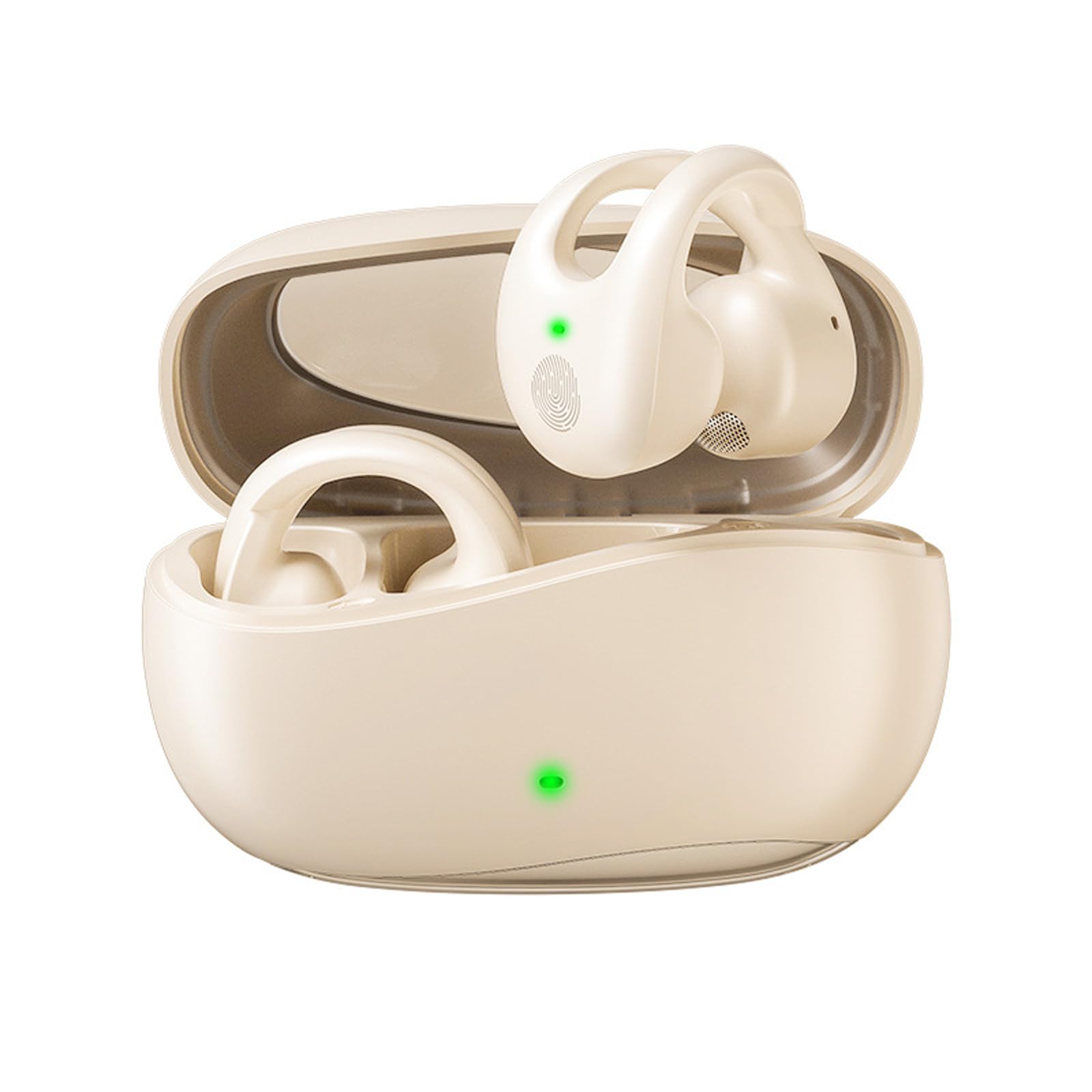 Wireless Open Ear Clip-On Earbuds - Bluetooth Bone Conduction Headphones for Small Ears | Comfortable Earclip Design for Running, Cycling & Workouts