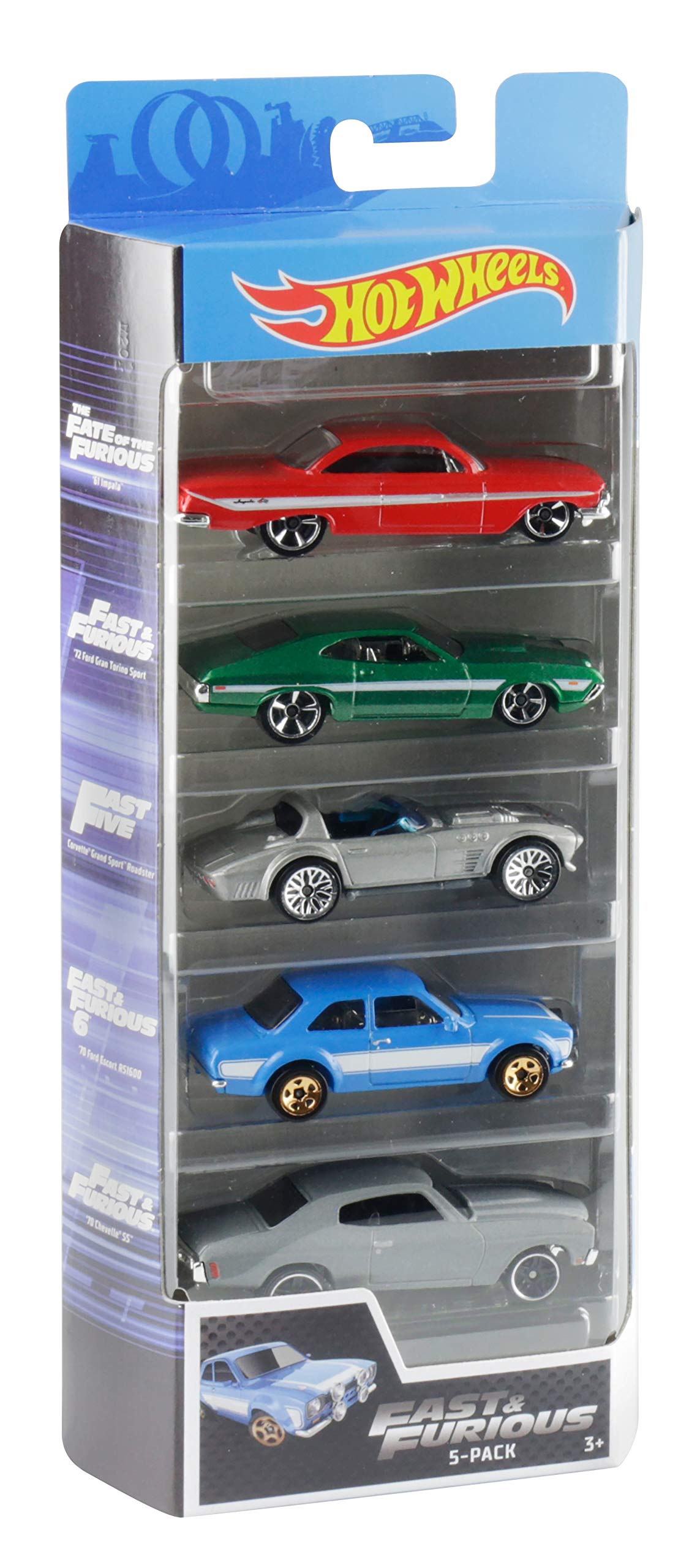 Hot Wheels Fast & Furious 5-Pack Die-Cast Cars - Premium Collectible Toy Vehicles for Kids & Adults - Perfect for Play, Display & Movie-Themed Collections