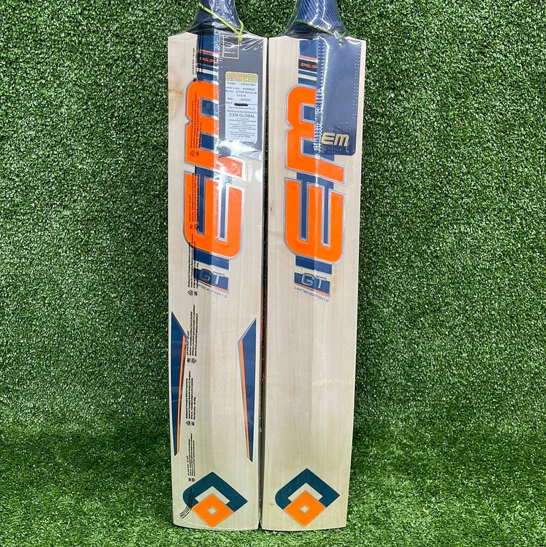 EM GT 2.0 Limited Edition English Willow Cricket Bat - Professional Grade for Matches & Training | Perfect for Club Players & Tournament Use