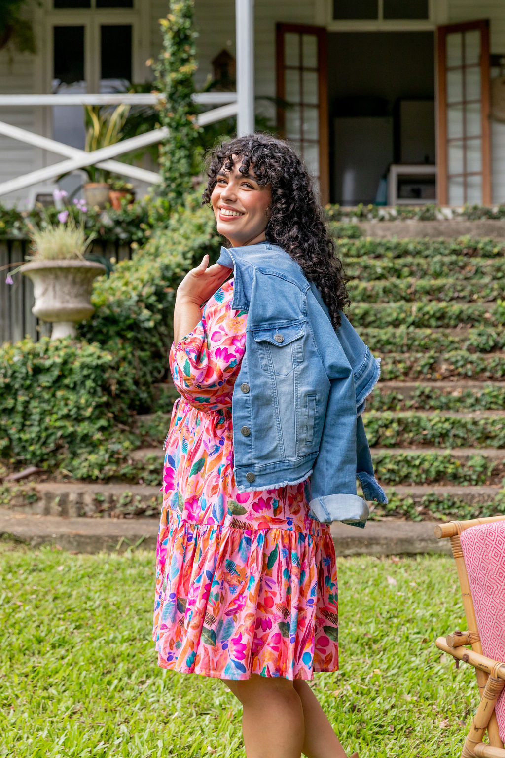 Kasey Rainbow Backyard Treasures Ziggy Dress - Floral Print Bohemian Maxi Dress for Women | Perfect for Beach Vacations, Summer Parties & Boho Fashion