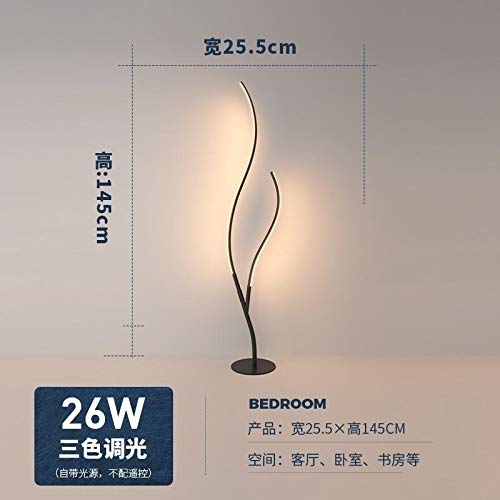 Minimalist LED Floor Lamp - Modern Vertical Standing Light with White Aluminum Finish, Brushed Stainless Steel Base | Perfect for Living Room, Bedroom, Office & Art Deco Home Decor