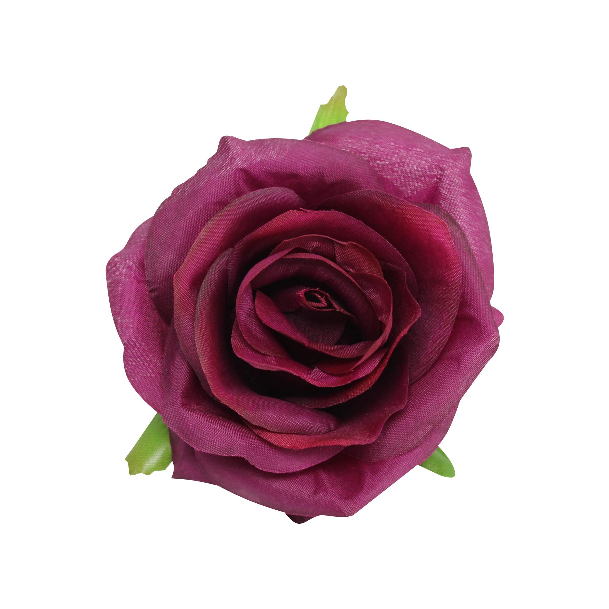 30 Pack Silk Rose Heads - Premium Artificial Flowers for DIY, Wedding Decor, Crafts, Wreath Making (Sangria Color) - Perfect for Home Decoration, Bridal Bouquets, and Floral Arrangements
