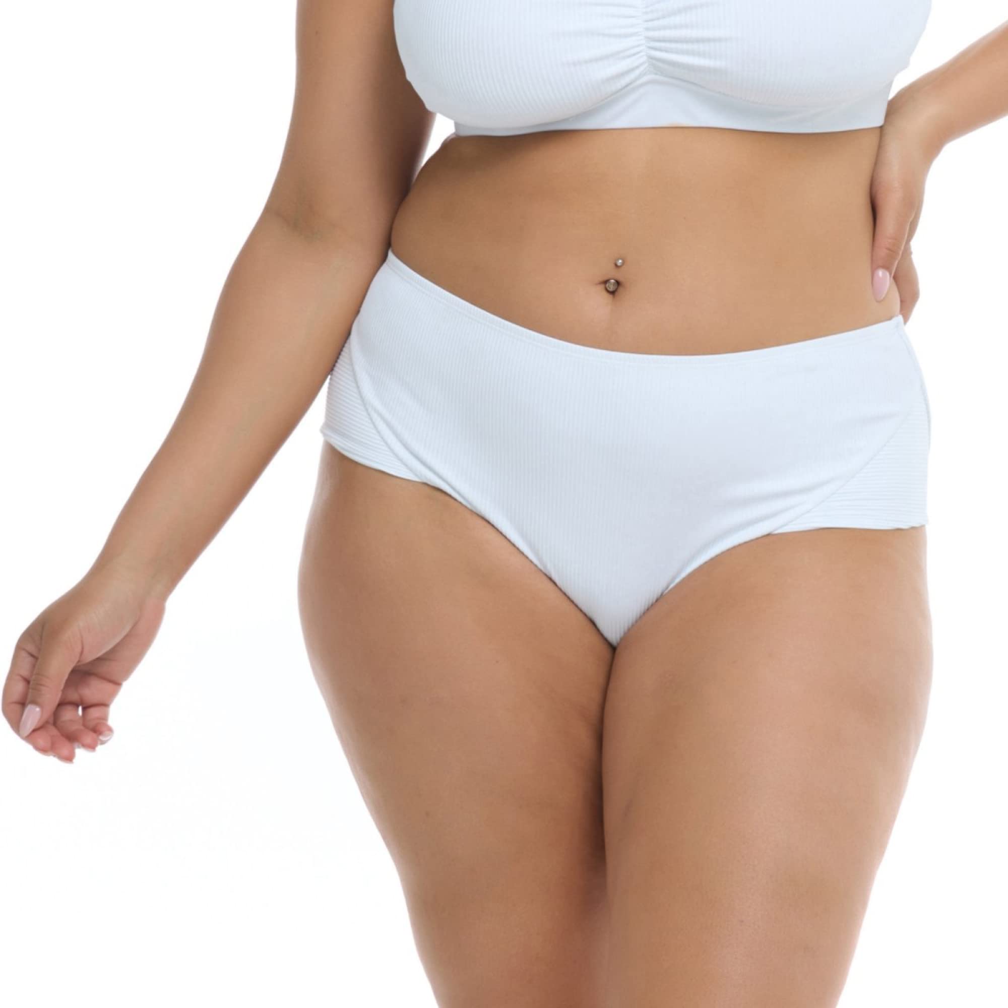 Body Glove Women's Coco High Waist Bikini Bottom Swimsuit - Sexy Retro Swimwear for Beach & Pool - Perfect for Summer Vacations, Swim Parties & Resort Getaways