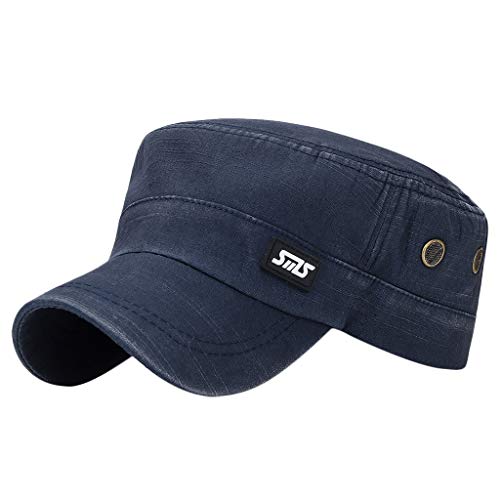 Vintage Unisex Baseball Cap - Flat Brim Military Style Sun Hat for Men & Women | Fashionable Sporty Dad Hat for Outdoor Activities, Sports, and Casual Wear
