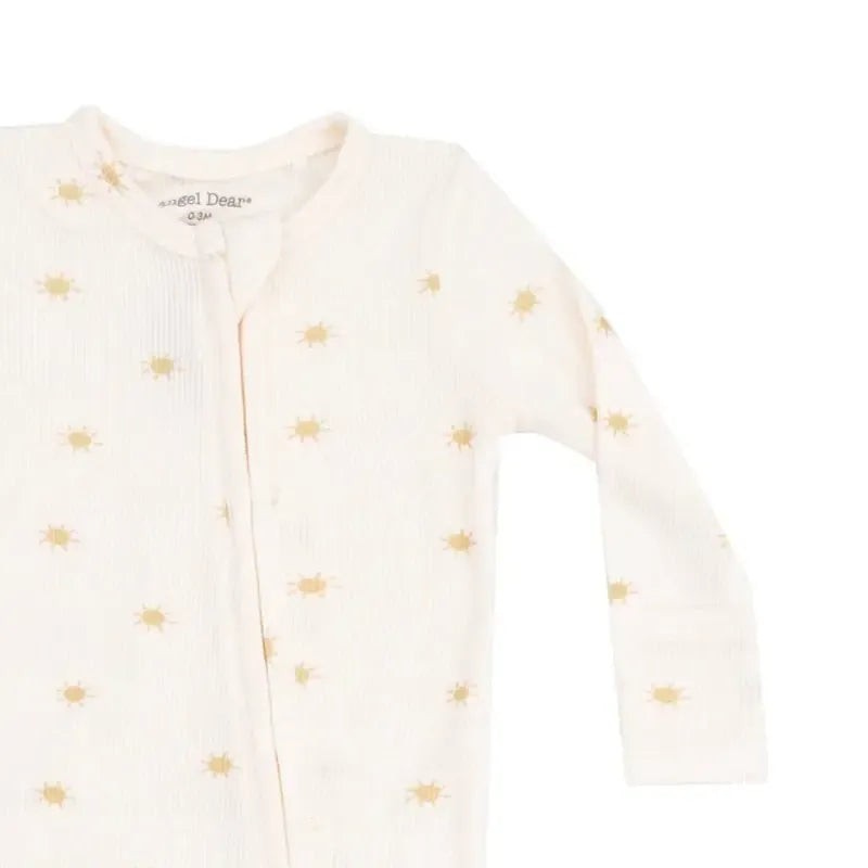 Angel Dear Two-Way Ribbed Zipper Footie - Soft Baby Romper with Easy Diaper Change | Perfect for Newborns, Infants & Toddlers | Ideal for Playtime, Naptime & Everyday Wear