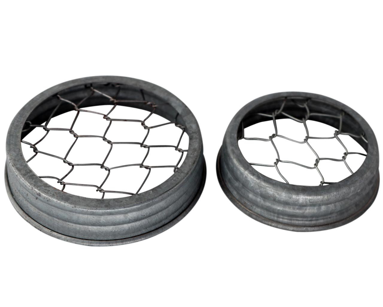 Galvanized Metal Flower Frog Lid for Mason Jars - 3 Pack Regular Mouth Size - Perfect for DIY Floral Arrangements, Wedding Centerpieces & Home Decor