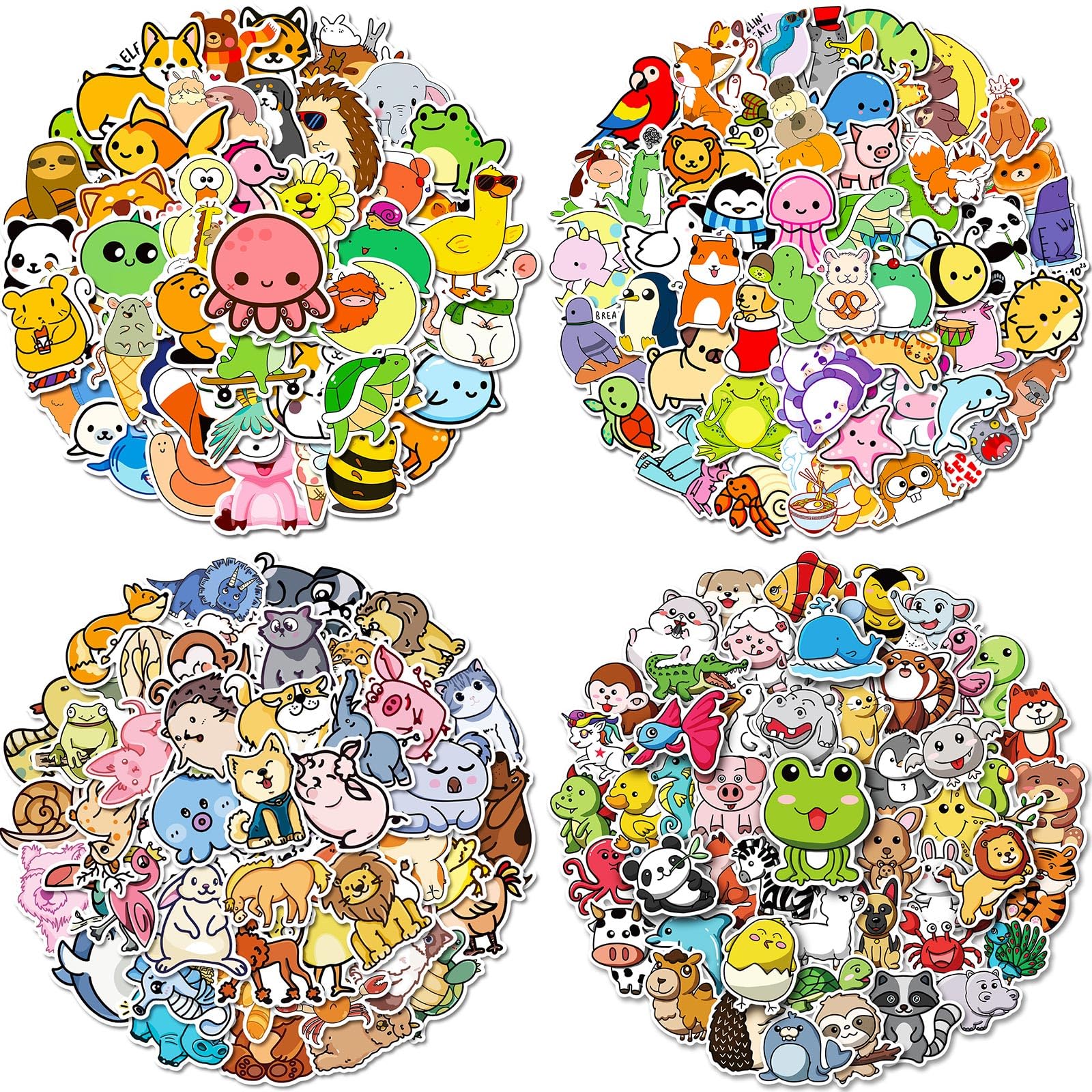 200PCS Waterproof Vinyl Stickers for Kids & Adults - Cute Laptop, Water Bottle & Skateboard Decals - Durable Sticker Pack for School, Office & DIY Crafts