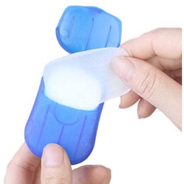 Hoppokart Travel Soft Paper Soap Sheets - 5 Pack Portable Soap Leaves for Camping, Hiking, Gym & Travel - Ideal for Birthday Gifts, School, Office & Emergency Kits