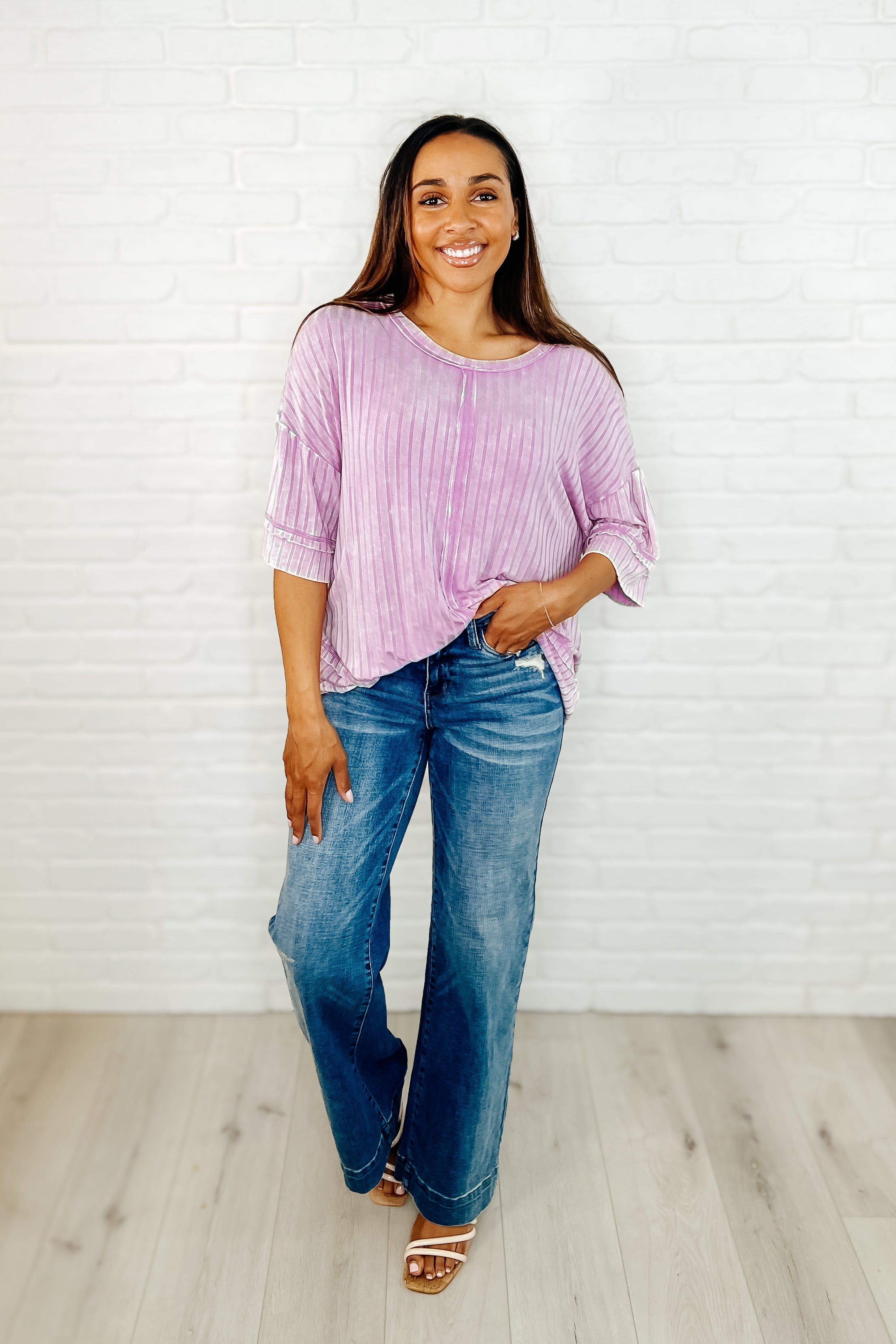 Oversized Basic Top in Mauve | Loose Fit Casual Shirt for Women | Perfect for Everyday Wear, Layering & Boho Outfits