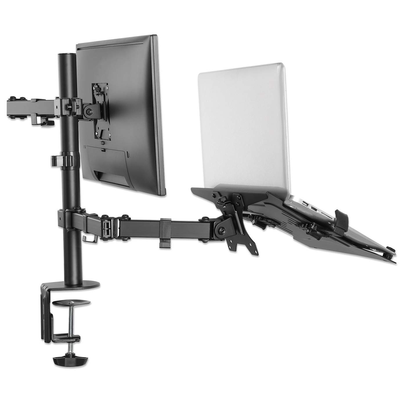 Universal Laptop VESA Mount Bracket - Adjustable Laptop Stand for Monitor Arm, Ergonomic Desk Setup for Home Office & Gaming Station