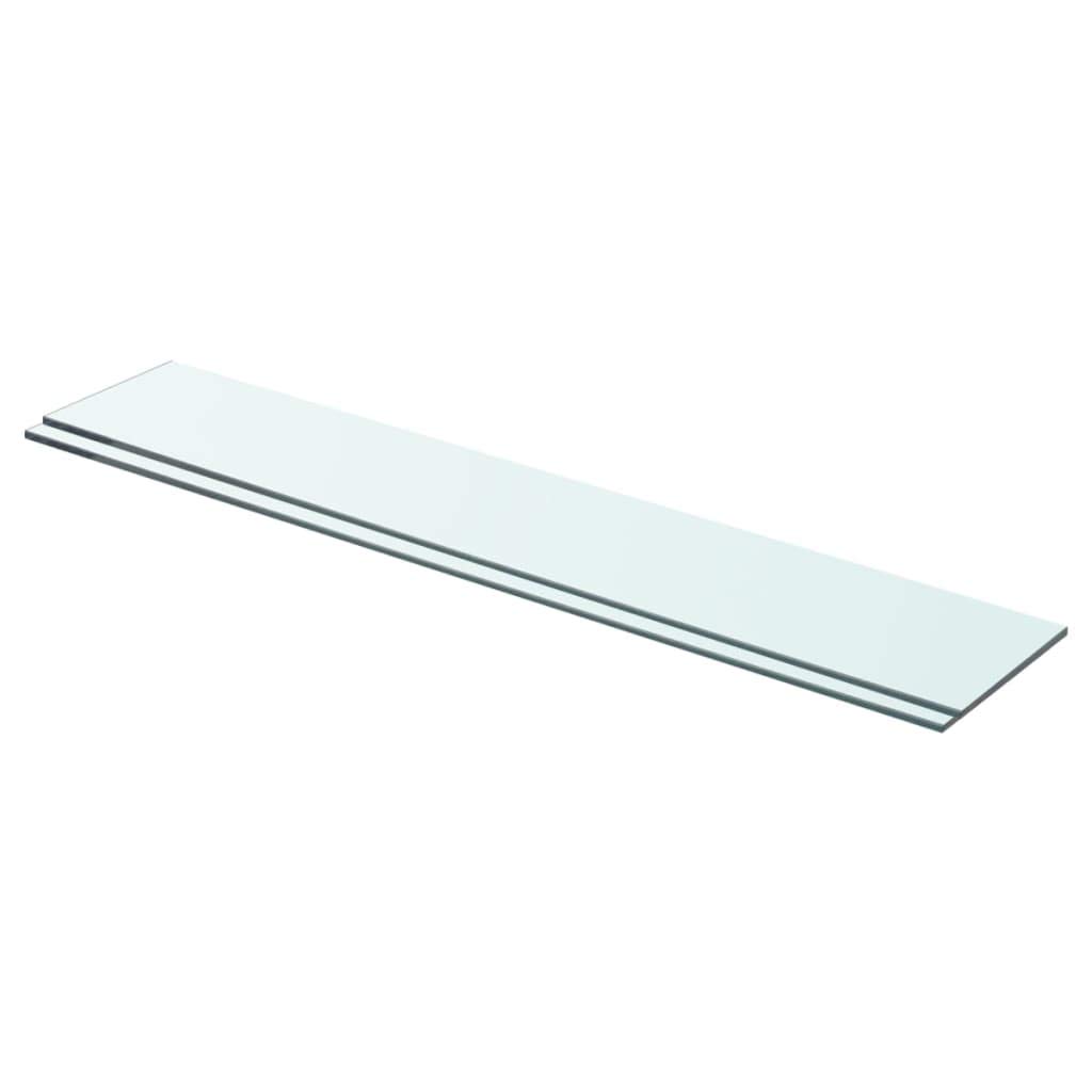 2 Pack Clear Glass Floating Shelves - 27.6