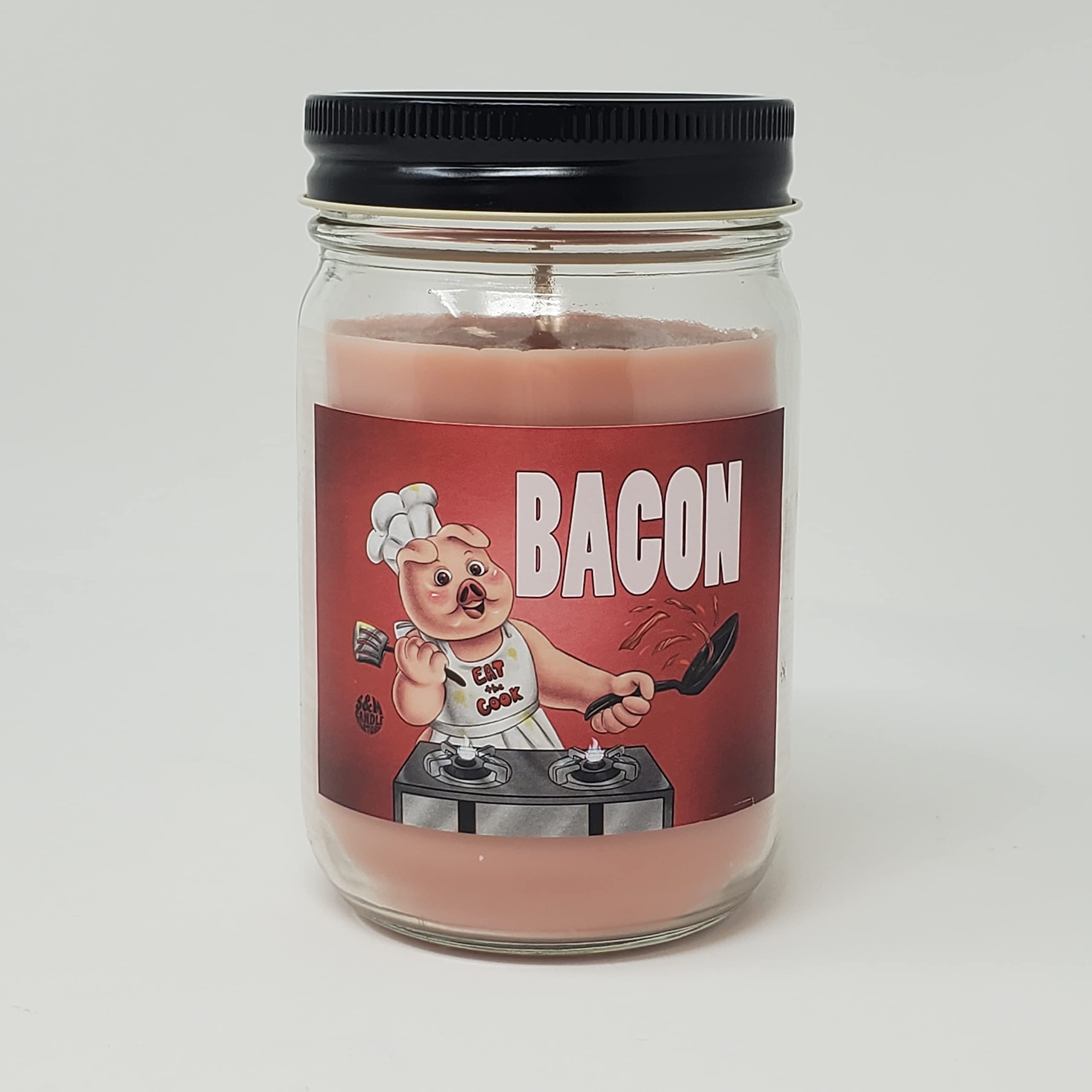 All Natural Premium Soy Bacon Candle - 12oz Jar for Bacon Lovers | Perfect for Kitchen Decor, Gifts & Aromatherapy