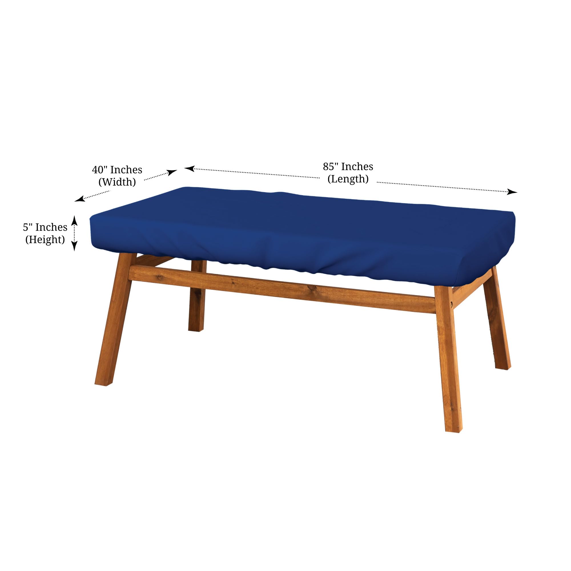 Heavy Duty 18 Oz Waterproof Rectangle Table Cover - UV & Weather Resistant Outdoor Patio Furniture Protector (85