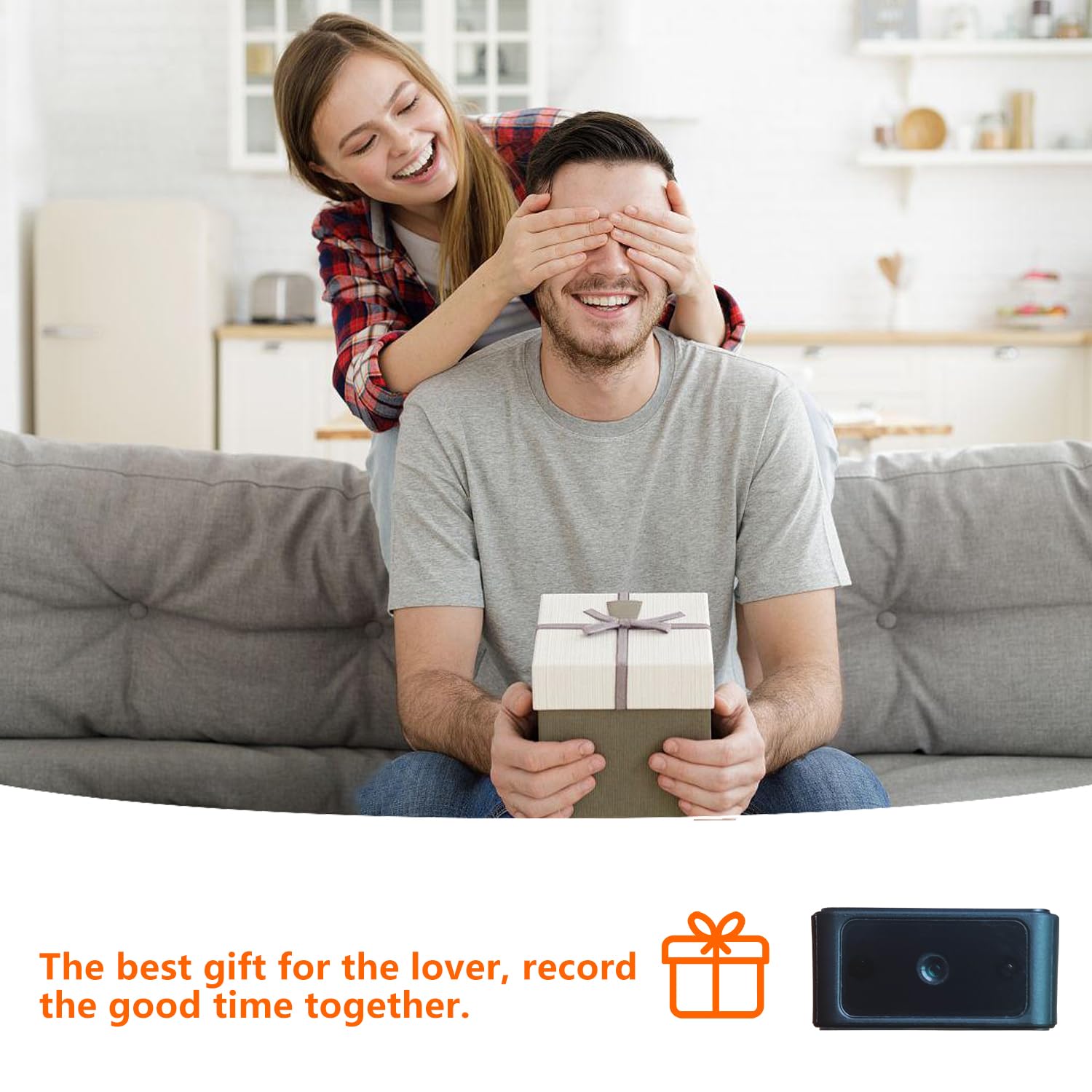 KUIYIXUE Mini Hidden Spy Camera - 1080P HD WiFi Nanny Cam for Home, Office, Baby & Pet Monitoring - Indoor Security Surveillance Camera for Covert Recording & Motion Detection