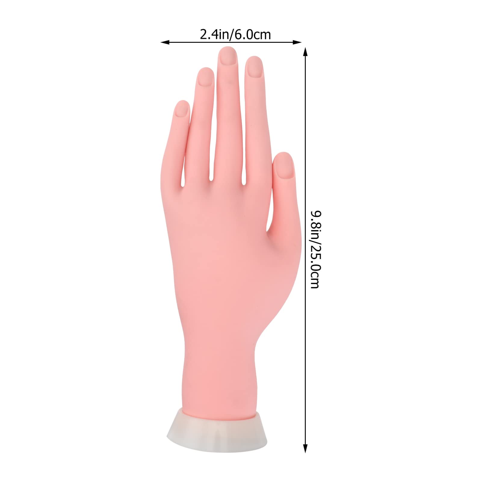 OSALADI Professional Nail Practice Hand Model - False Nails Training Kit with Glue & Red Gel Polish for Manicure Students & Nail Technicians | Perfect for Salon Training, Home Practice & Nail Art Design