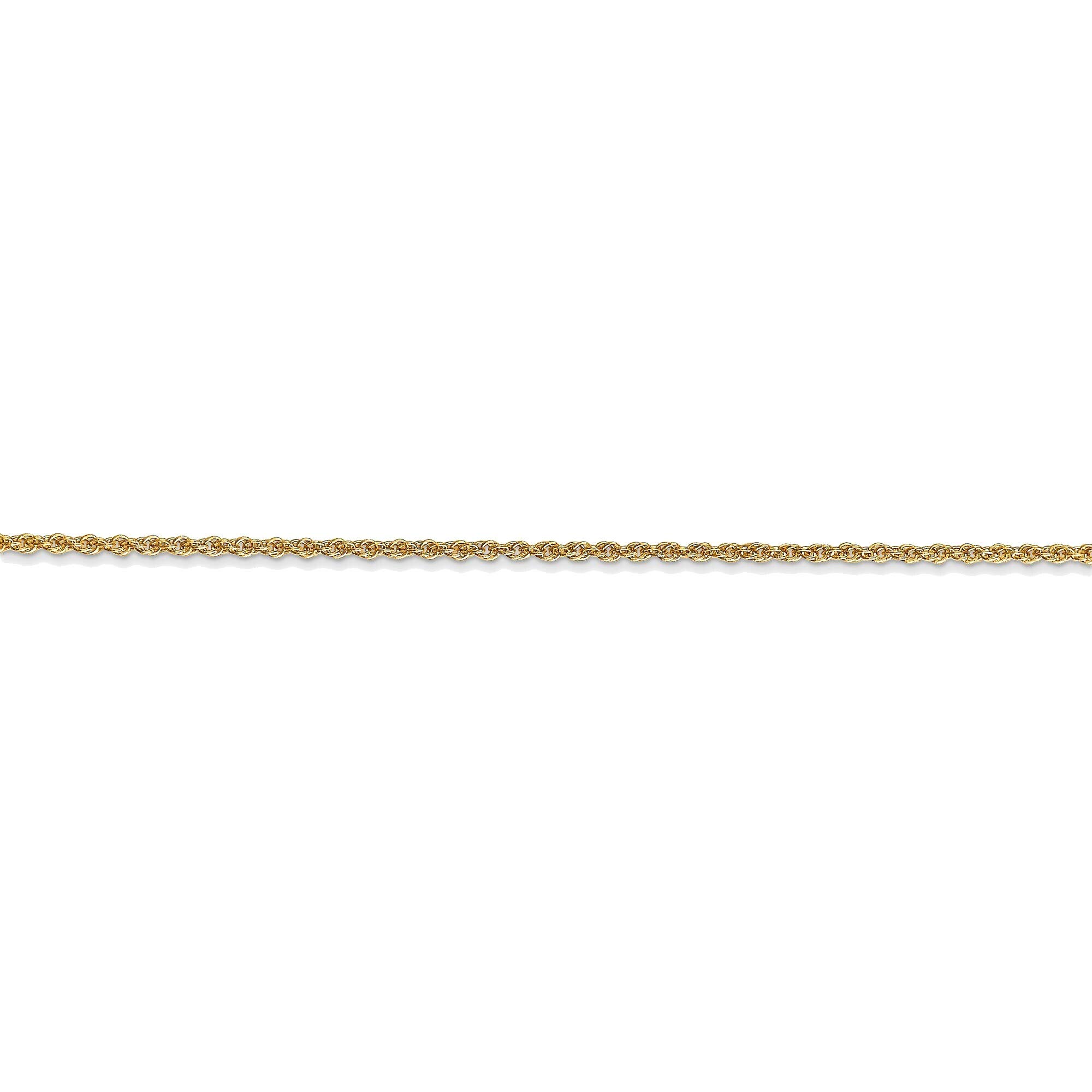 Bonyak 14K Yellow Gold 1.1mm Rope Chain Necklace - Dainty & Elegant Jewelry for Women, Perfect for Layering, Everyday Wear & Special Occasions