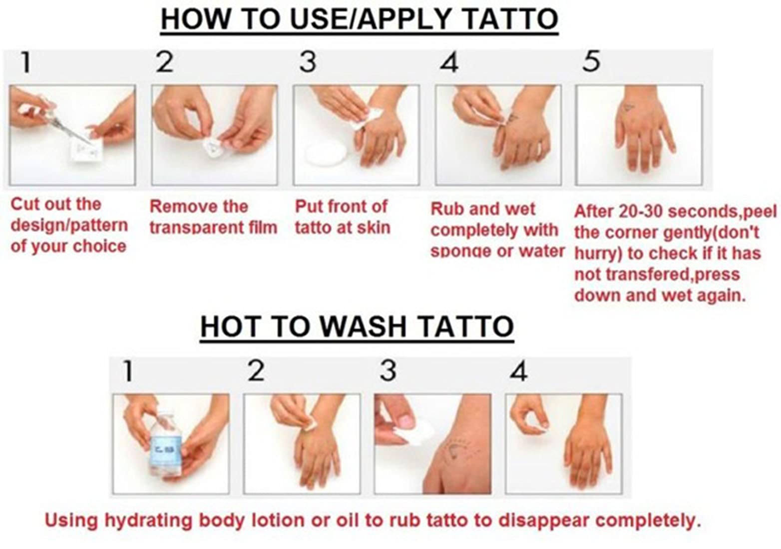 Waterproof Temporary Tattoos for Men & Women - Devil 'What The Hell' Text with Totem Design - 24x14cm Chest, Waist & Back Body Art - Perfect for Parties, Halloween & Costume Events
