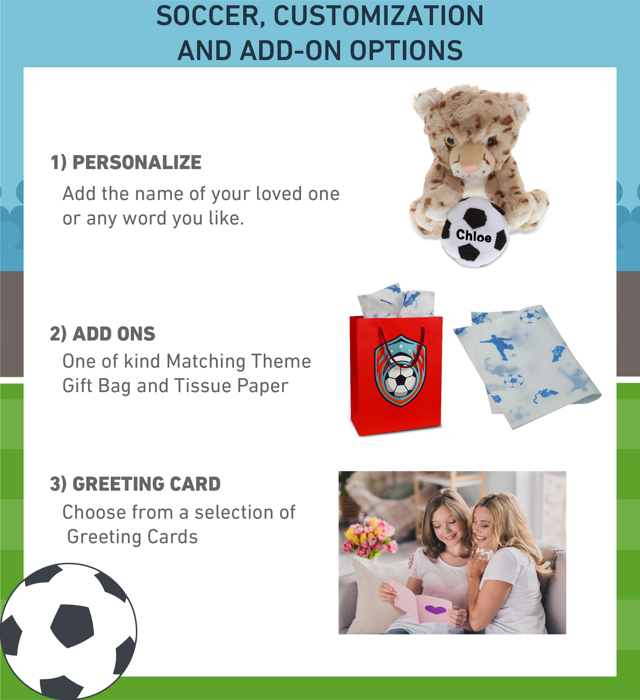 DolliBu Squat Cheetah Plush Toy with Soccer Ball - 8.5 Inch Soft Stuffed Animal for Kids & Adults | Cute Wildlife Gift, Huggable Cheetah Plushie for Playtime, Nursery Decor & Soccer Lovers