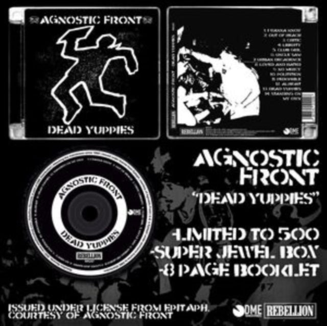 Agnostic Front CD - Dead Yuppies Punk Rock Album | Vintage Hardcore Music Collection | Perfect for Punk Fans & Music Collectors | Great for Home Listening, Car Rides & Gifts