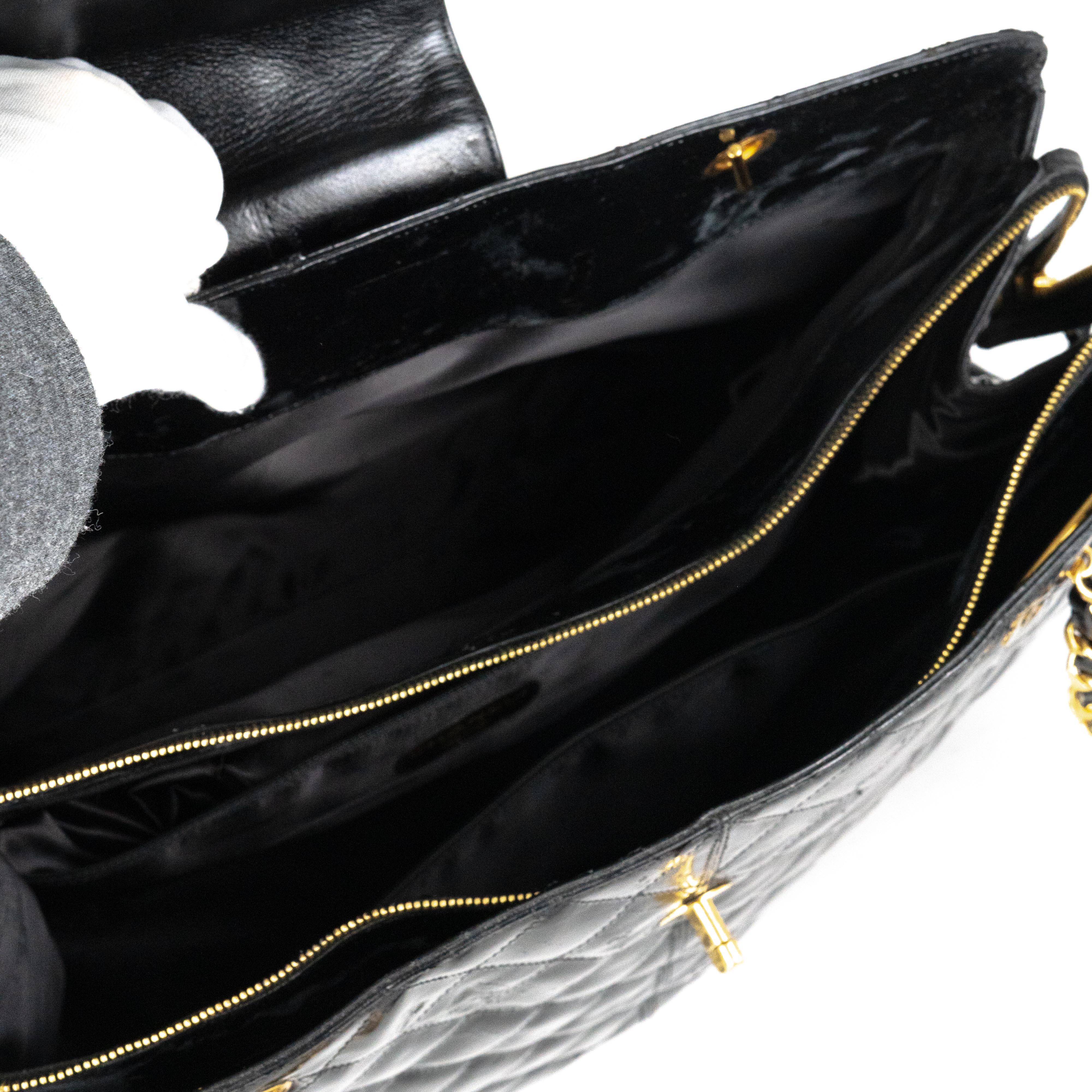 Chanel Supermodel Patent Leather Tote Bag - Black Luxury Handbag for Women | Perfect for Work, Travel & Everyday Use
