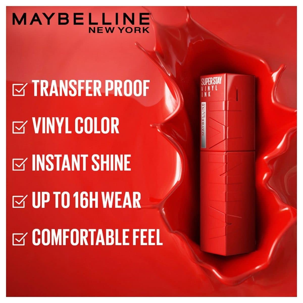 Maybelline Superstay Vinyl Ink Liquid Lipstick - Long Lasting 16HR High Shine, Vitamin E & Aloe Enriched, Non-Sticky Formula (Lippy & Wicked Combo Pack, 4.2g Each) - Perfect for Parties, Date Nights & Everyday Wear