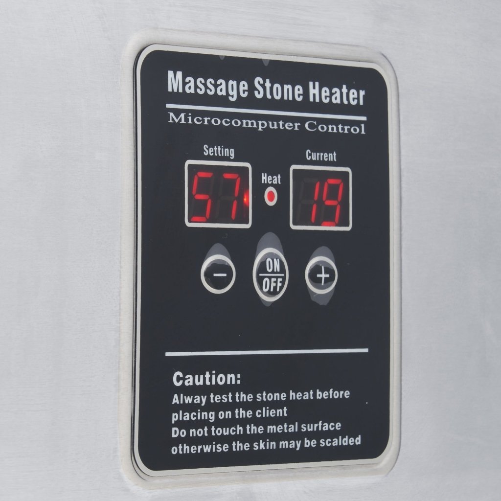 18 Quart LED Digital Hot Stone Warmer - Stainless Steel Portable Massage Heater for Spa & Therapy | Professional Massage Stone Heating Device | Perfect for Massage Therapists, Home Spa & Relaxation