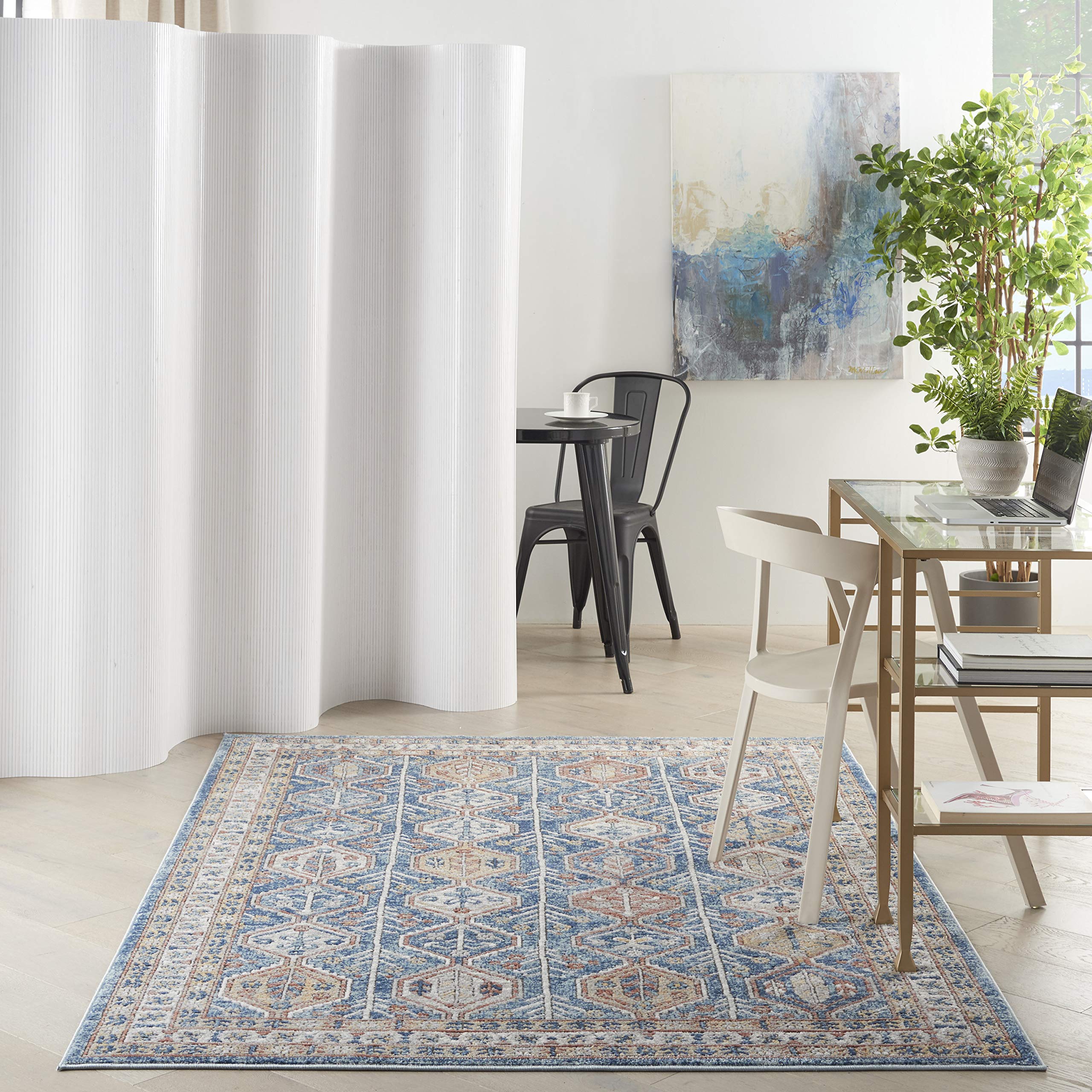 Nourison Concerto Bohemian Blue Multi 3'9