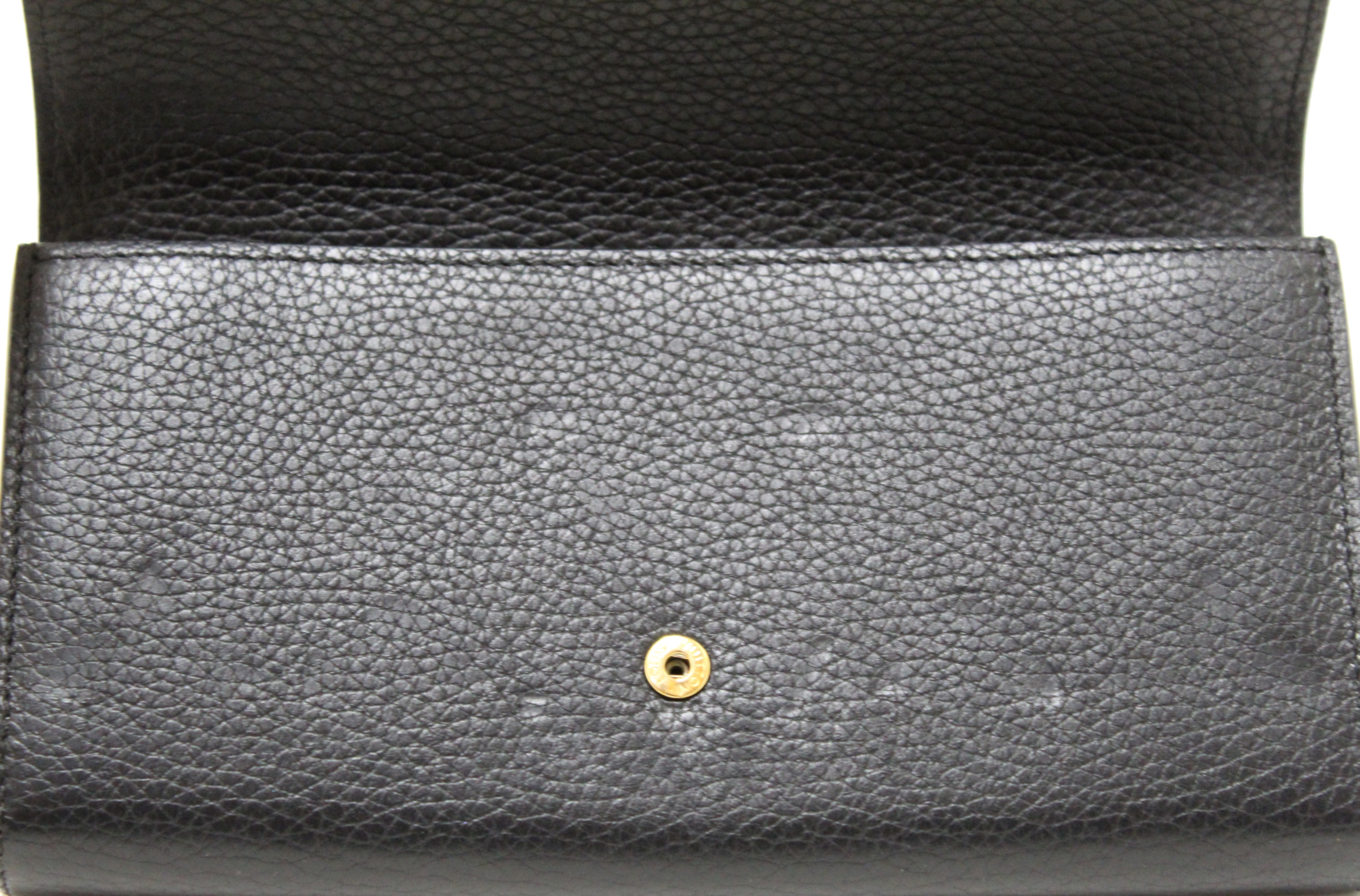Authentic Louis Vuitton Capucines Wallet - Black Taurillon Leather with Monogram Flower Design | Luxury Women's Wallet for Everyday Use & Special Occasions