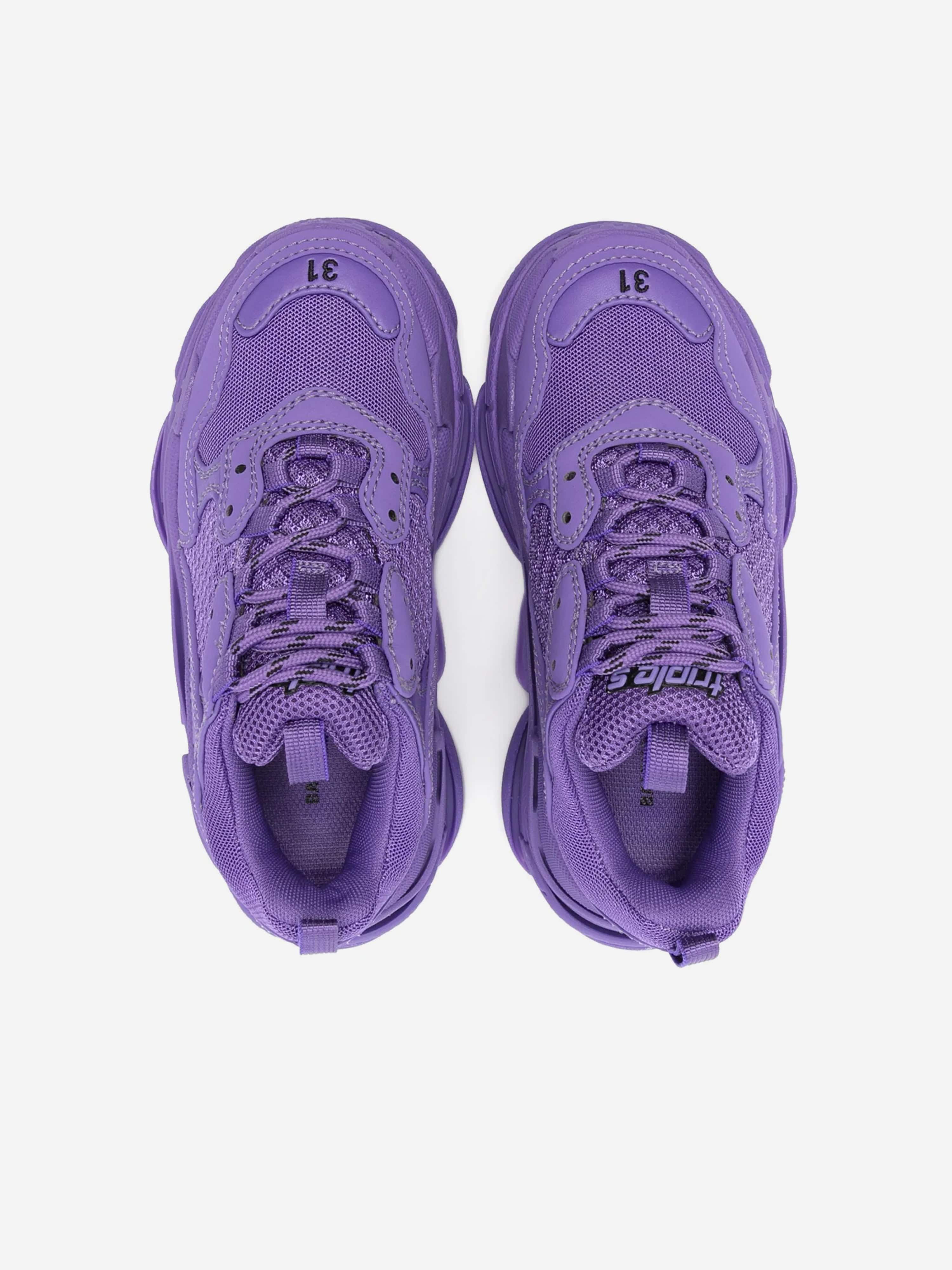 Balenciaga Kids Triple S Sneakers in Purple - Stylish & Comfortable Athletic Shoes for Boys & Girls - Perfect for School, Sports & Casual Wear