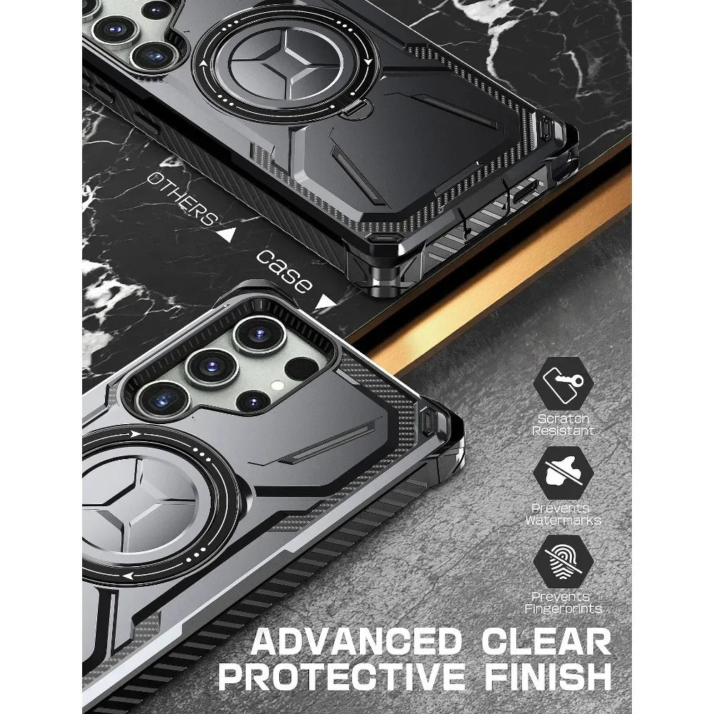 Samsung Galaxy S25 Ultra Phone Case with Belt Clip & MagSafe Magnetic Ring - Secure & Hands-Free for Outdoor, Work & Travel