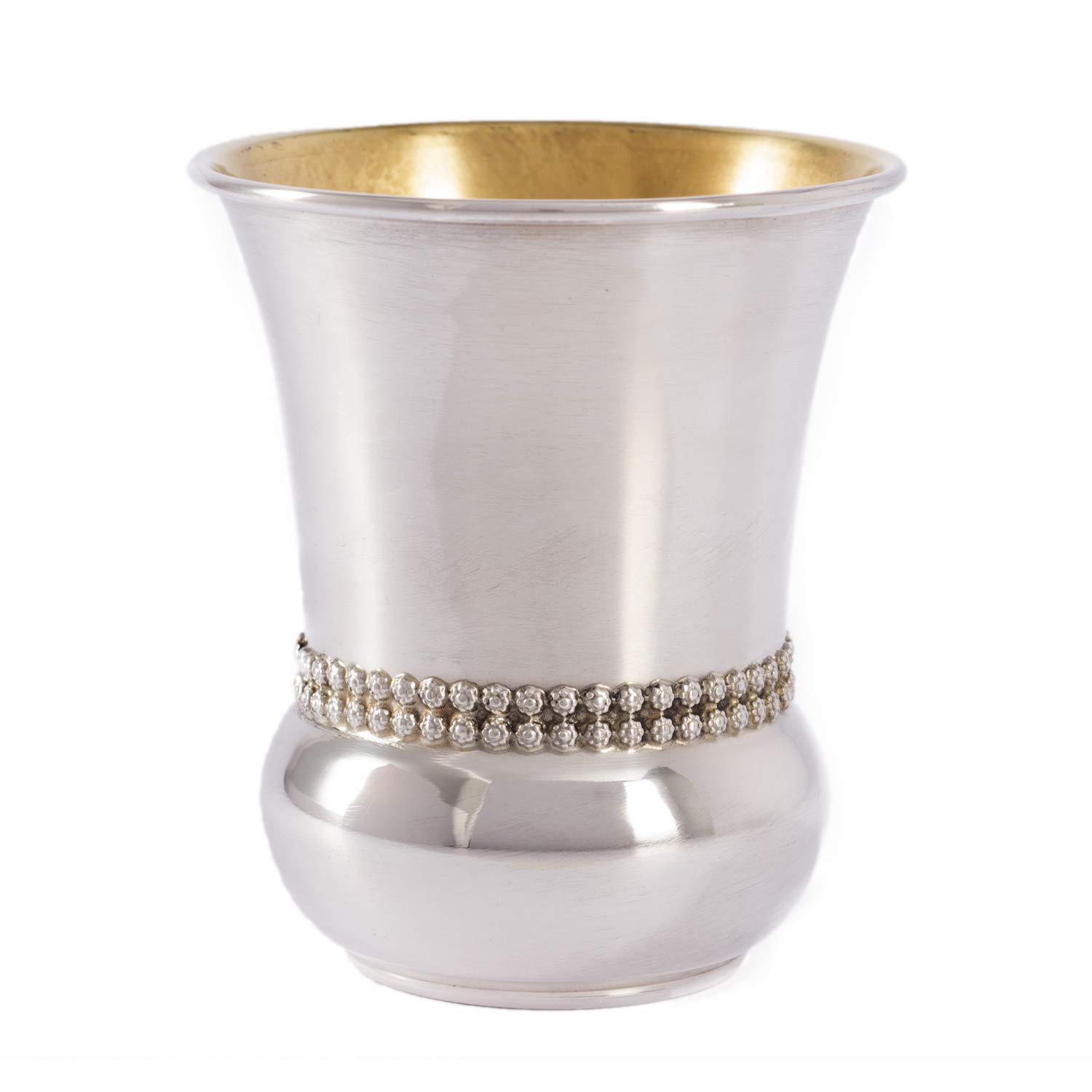 Elegant Sterling Silver Kiddush Cup - Modern Judaica Wine Goblet for Shabbat, Jewish Holidays & Weddings | Perfect Jewish Gift for Religious Ceremonies & Home Decor