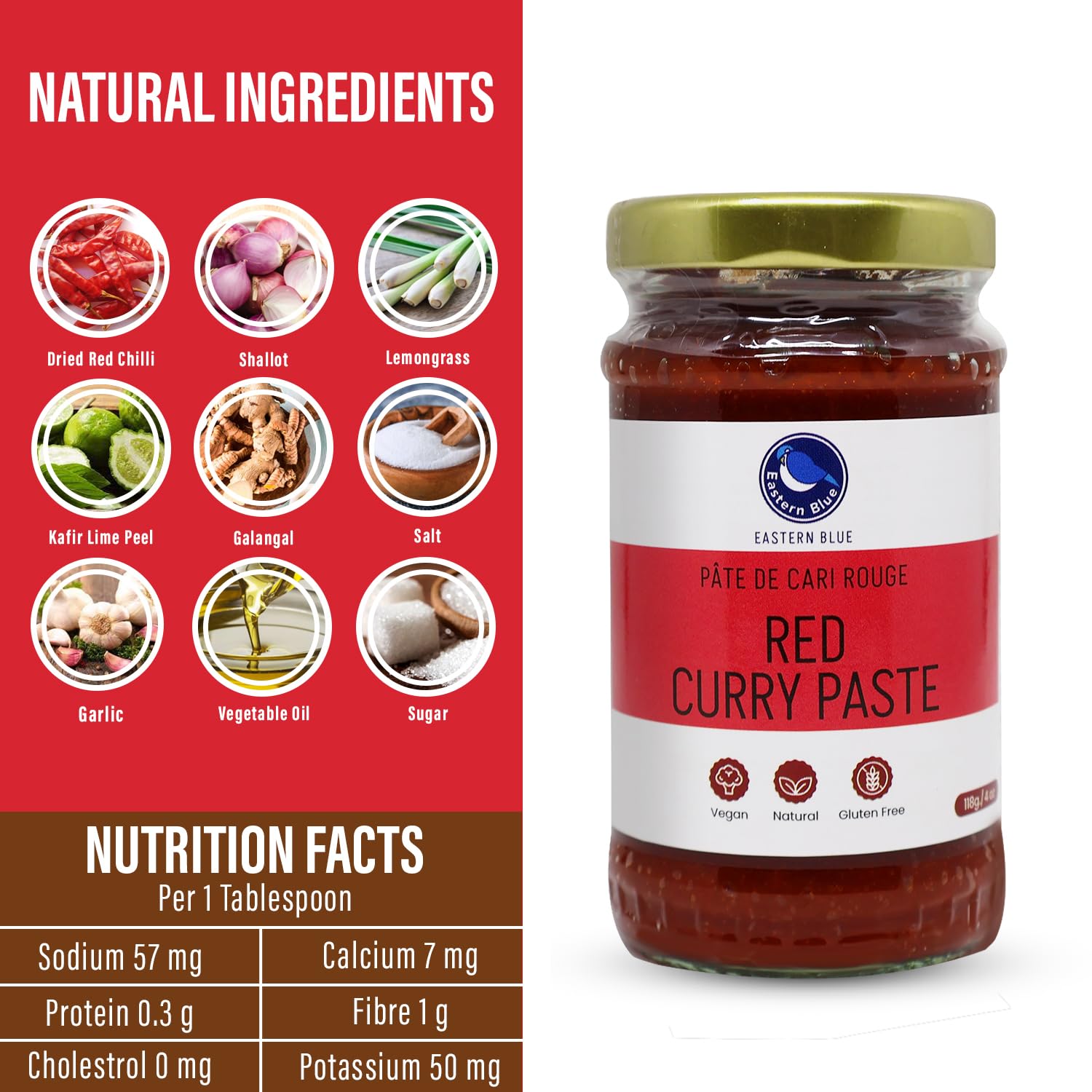 Authentic Thai Red Curry Paste 4oz (2-Pack) - Vegan & Gluten-Free for Asian Cooking