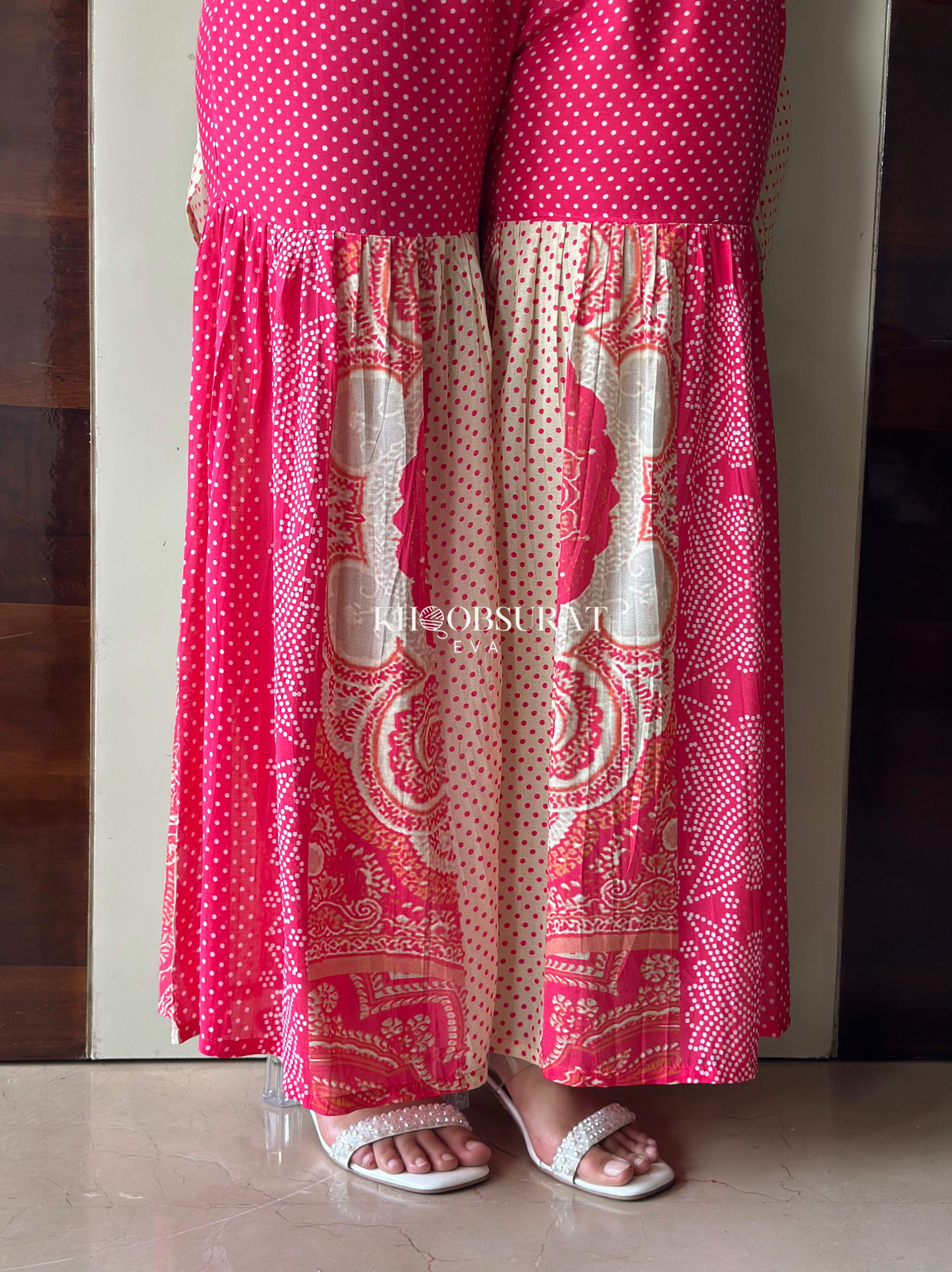 Stylish Pink Kaftan Coord Set for Women - Boho Chic Beach Cover Up & Summer Party Outfit
