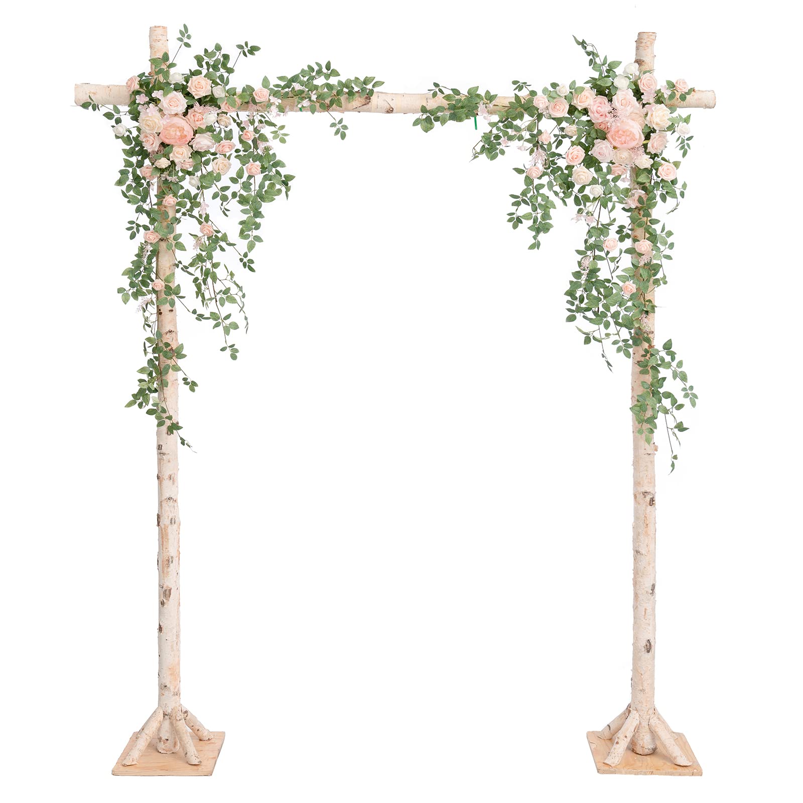 Ling's Moment Wedding Arch Flowers with Hanging Vines - Set of 2 for Ceremony & Reception Decor - Floral Wall Decorations (Arch Not Included) - Perfect for Wedding Backdrops, Aisle Decor, and Photo Booth Backgrounds