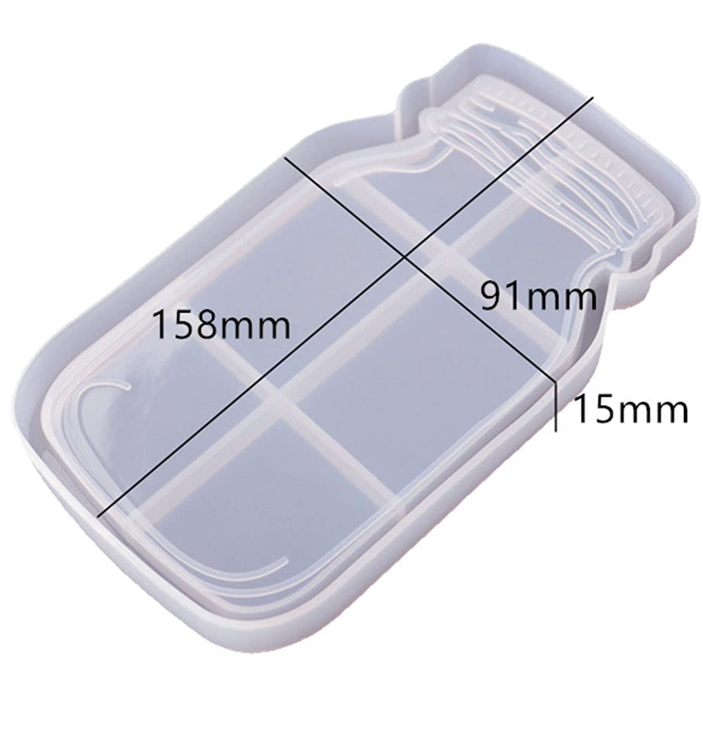 LEVOSTORE Resin Silicone Molds - Epoxy Resin Tray Molds for DIY Serving Board & Coaster Making - Perfect for Crafting Unique Resin Bottle Trays, Coasters, and Home Decor Items (Bottle Shape) - Ideal for DIY Gifts, Kitchen Serving, and Party Decorations