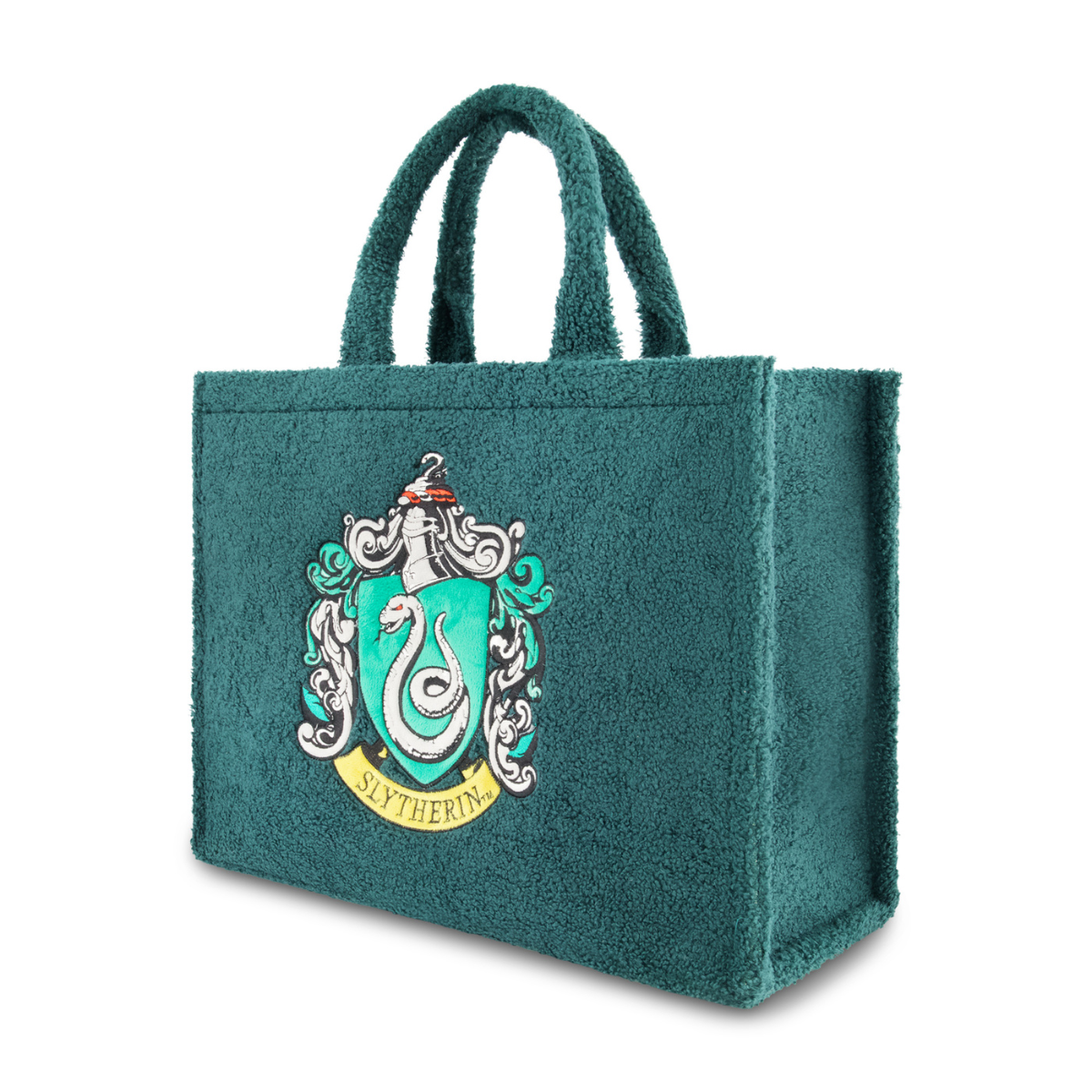 Harry Potter Slytherin House Crest Tote Bag with Adjustable Trolley Strap - Stylish Bookstore Shopping & Travel Accessory for Wizarding World Fans