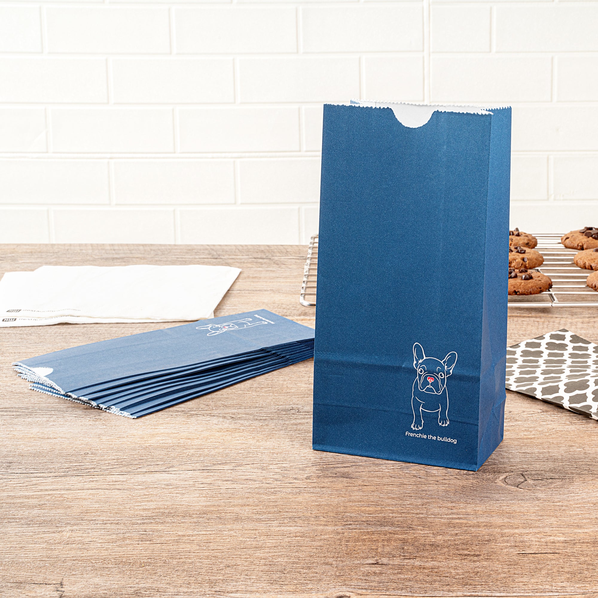 Premium Frenchie Paper Bags 2 lb Capacity - 4.25 x 2.25 x 8.5 Inches - 100 Count Box - Ideal for Bakery, Deli & Takeout Packaging