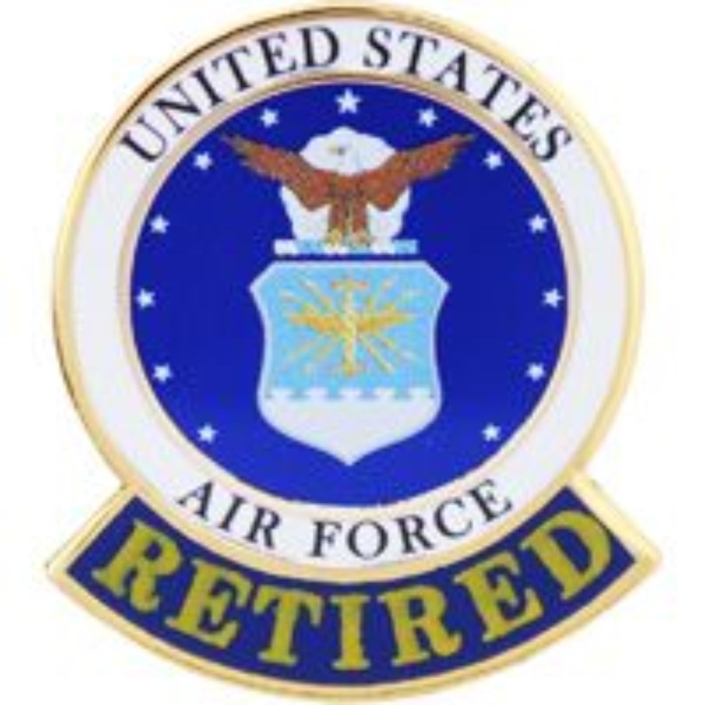 US Air Force Retired Lapel Pin - Military Collectible & Veteran Gift - Perfect for Ceremonies, Veterans Day & Patriotic Events