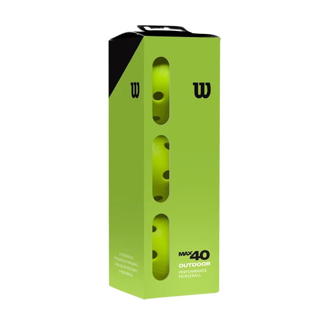 Wilson Max 40 Outdoor Pickleball Balls - Durable & High-Visibility for Competitive Play - Perfect for Tournaments, Backyard Games & Practice Sessions