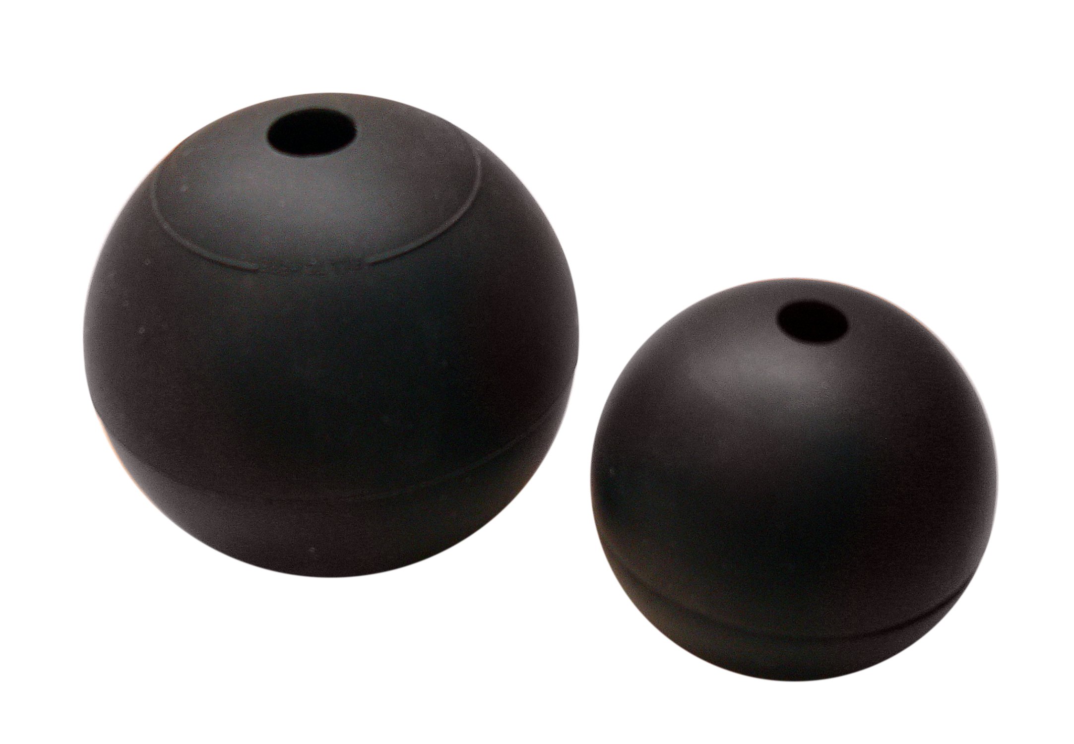 Vinotemp 2-Pack Silicone Ice Ball Maker Set - Large & Small Ice Sphere Molds for Whiskey, Cocktails & Chilling Drinks - Perfect for Home Bars, Parties & Gifts