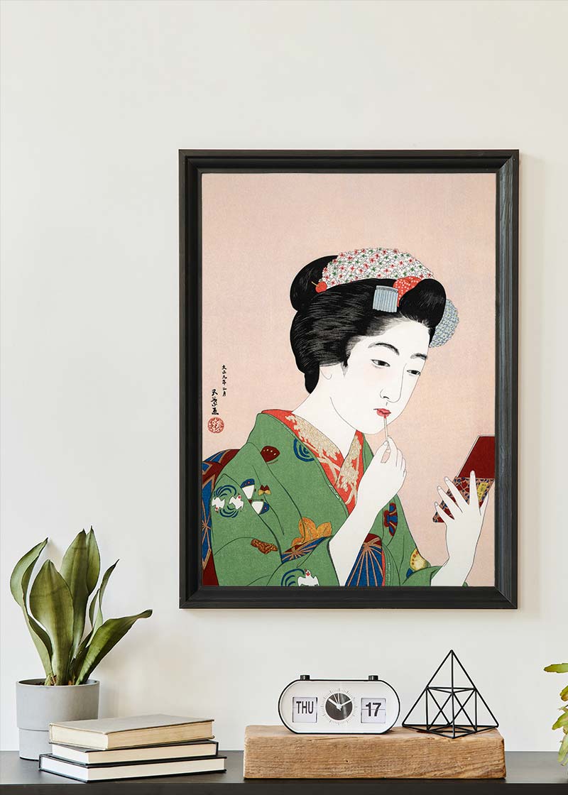 Goyo Hashiguchi Woman Applying Rouge - Japanese Woodblock Print Art - Perfect for Home Decor, Office & Art Collections