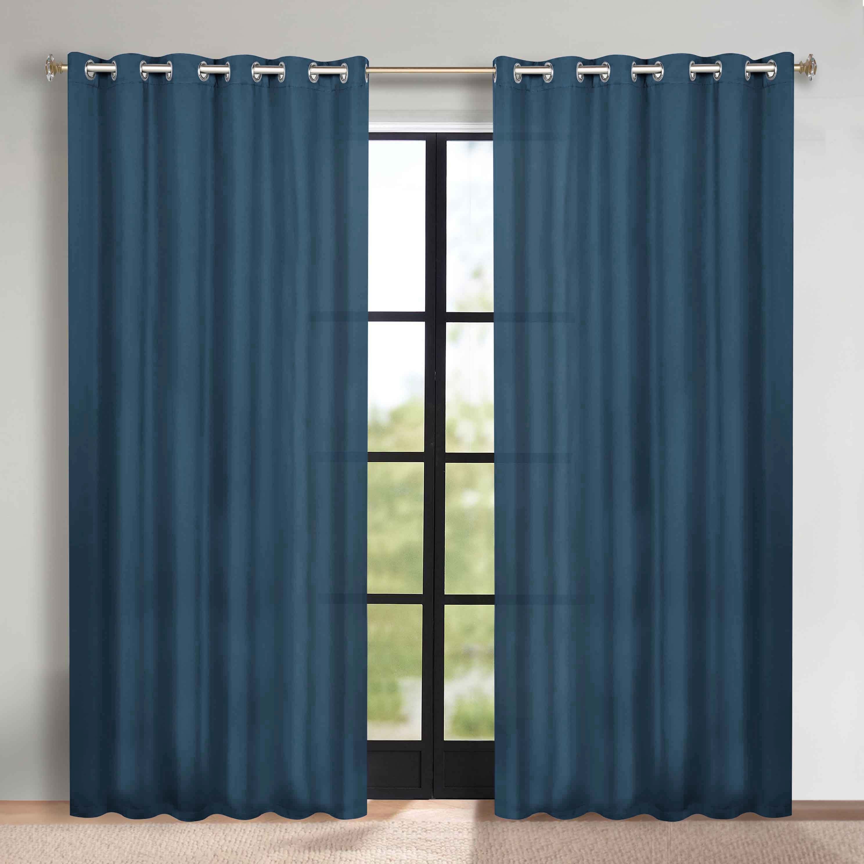 Blackout Curtains Set of 2 - Machine Washable, Room Darkening, Noise Reducing & Thermal Insulated for Bedroom, Nursery & Home Theater