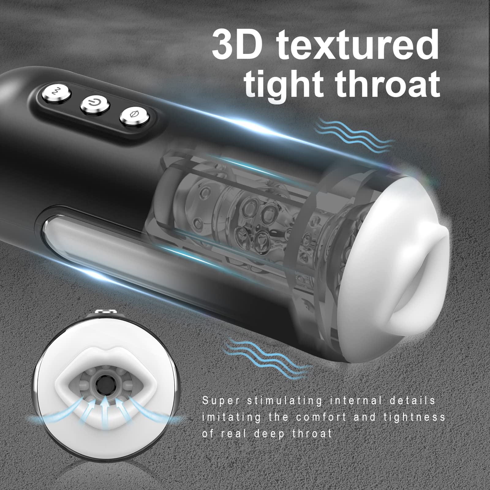 Premium Automatic Male Masturbator Cup - 5 Suction & 5 Vibration Modes, Realistic 3D Textured Vagina Oral Sex Toy for Men | Electric Pocket Pussy for Intense Penis Stimulation | Perfect for Solo Play, Couples Fun & Discreet Pleasure