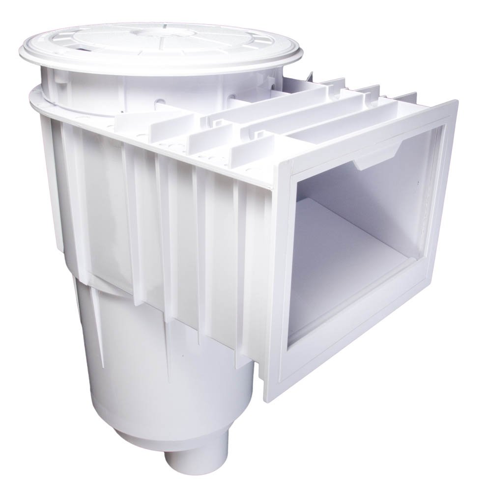 2 Inch Pool Defender Water Bond In-Ground Skimmer 25140-500-000 - White | Durable Molded Plastic for Swimming Pool Maintenance & Safety | Perfect for Residential & Commercial Pool Skimming Systems