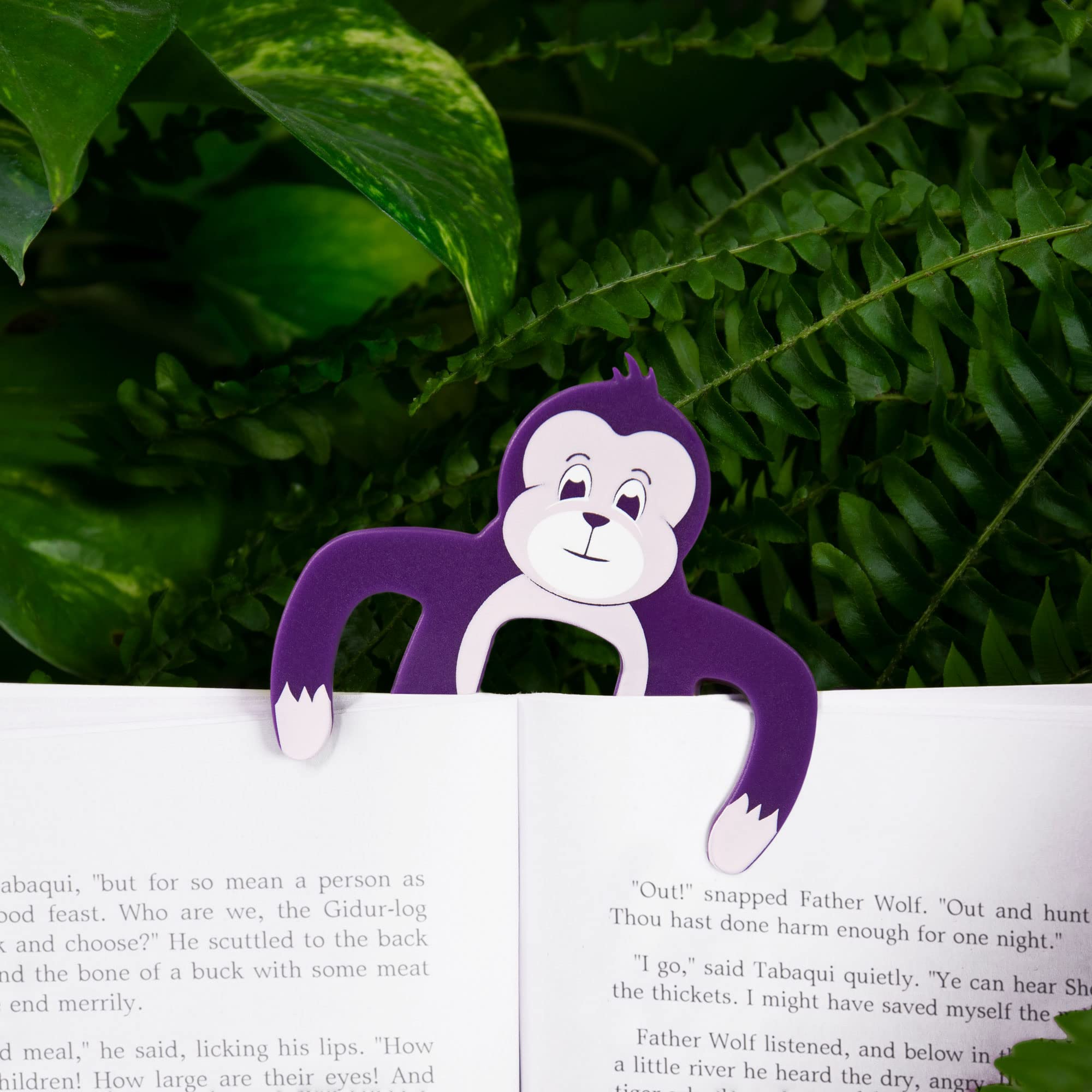 Page Pals Bookmark Holder - Premium Book & Music Sheet Clip for Reading in Bed, Office & Kitchen - Ideal Gift for Book Lovers (Ape Design) | Perfect for Cookbooks, Magazines & Novels